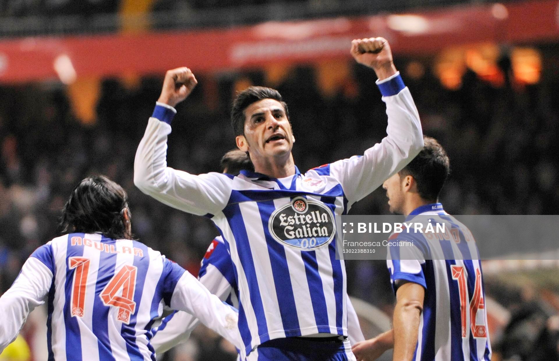 Riki celebrating his goal-Deportivo La Coruna - Real Madrid