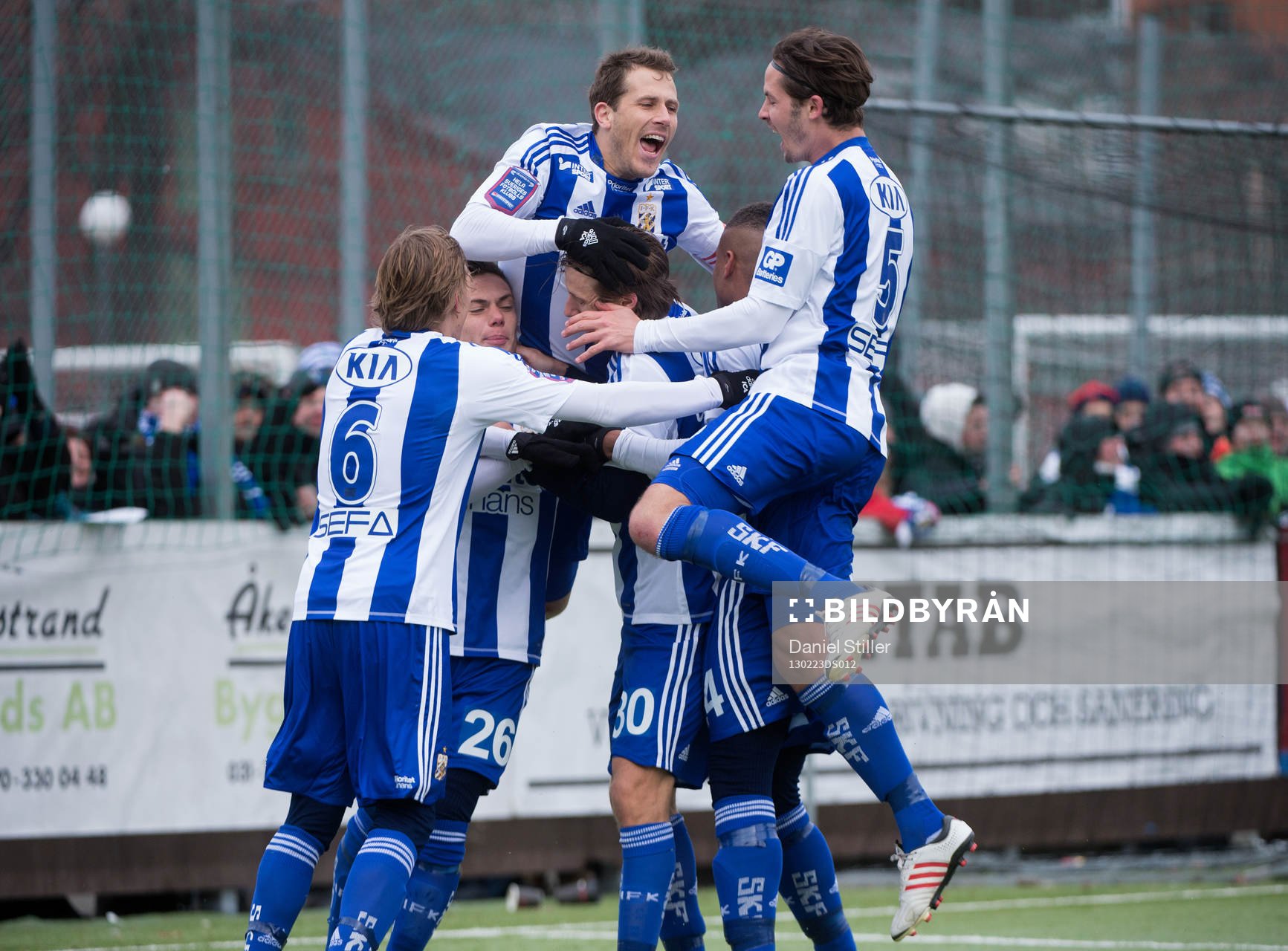 Mattias Bjärsmyr gör 1-0 för IFK Göteborg. Jubel Tobias