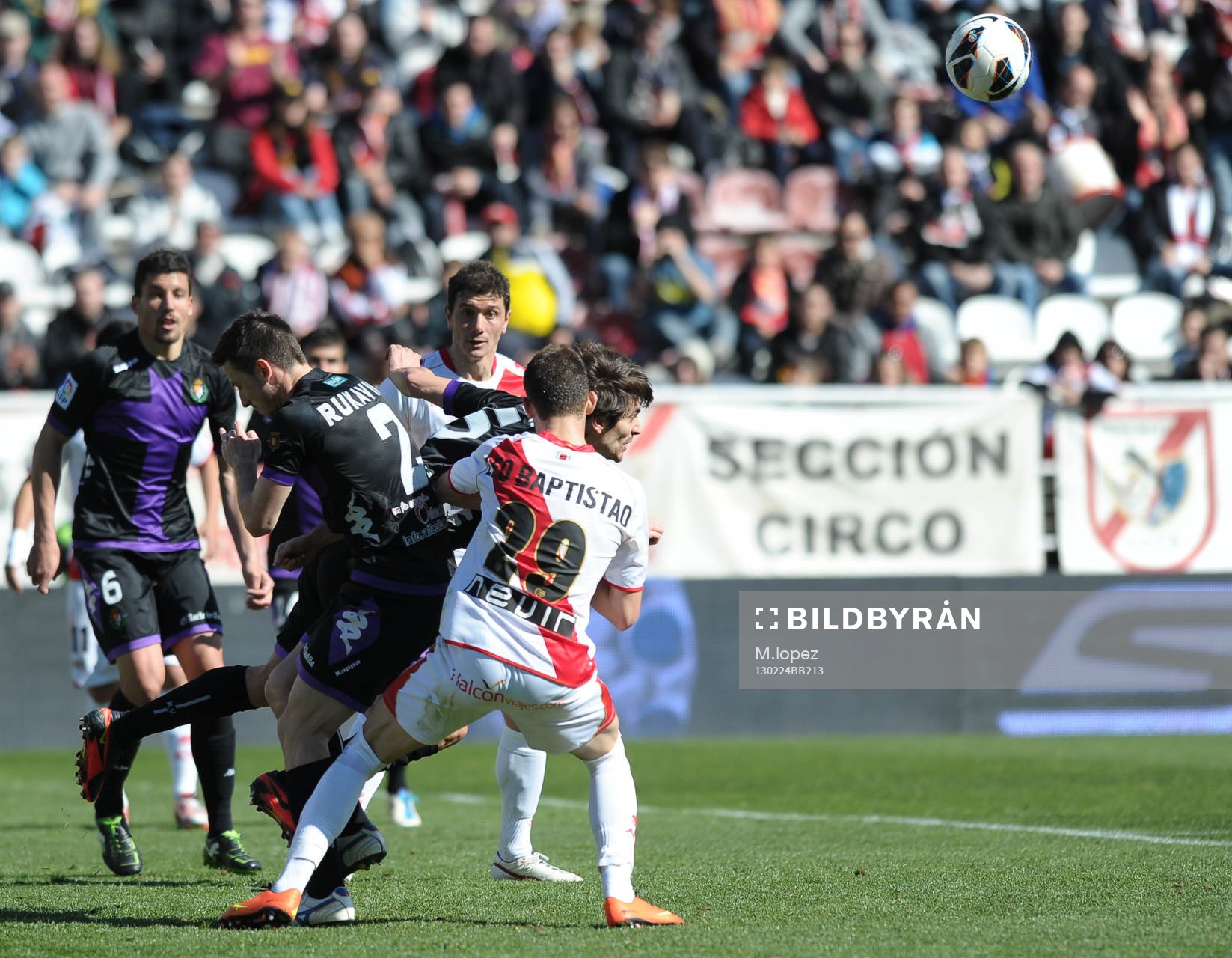 during Rayo Vallecano - Real Valladolid round 25 league