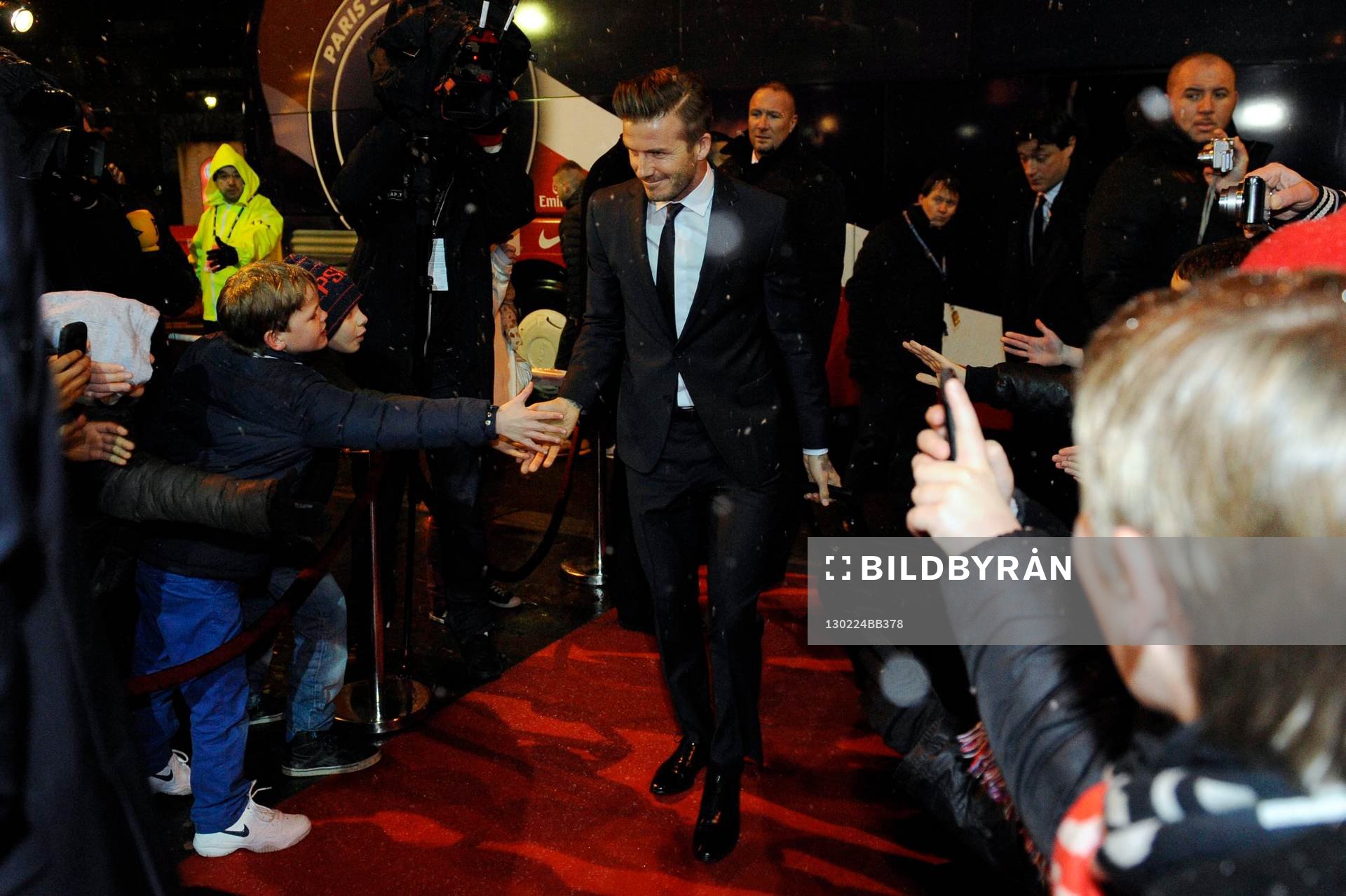 Arrivee David Beckham - 24.02.2013 - Paris Saint Germain /