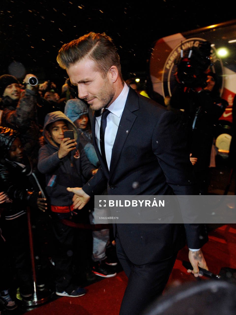 Arrivee David Beckham - 24.02.2013 - Paris Saint Germain /