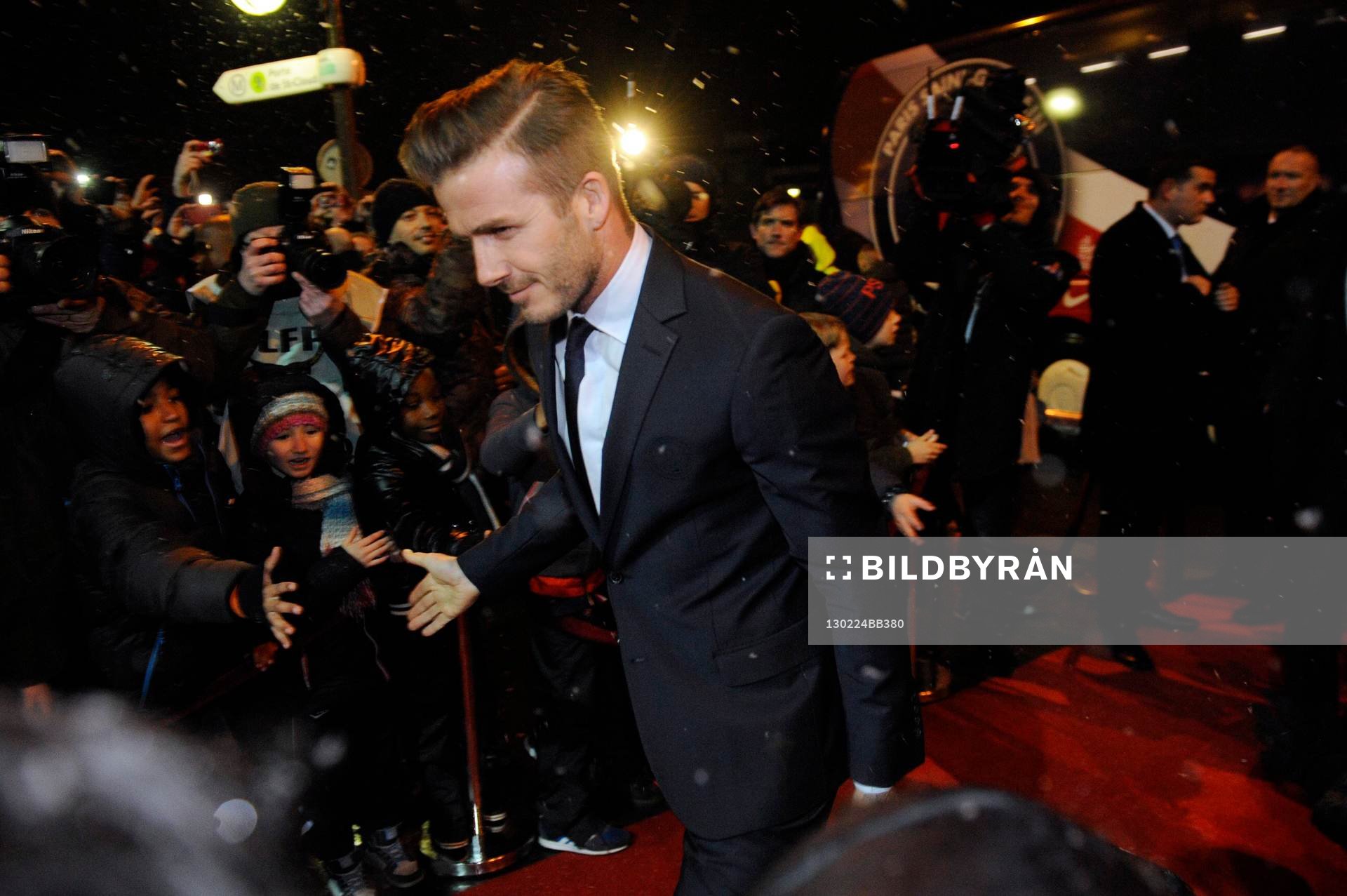 Arrivee David Beckham - 24.02.2013 - Paris Saint Germain /