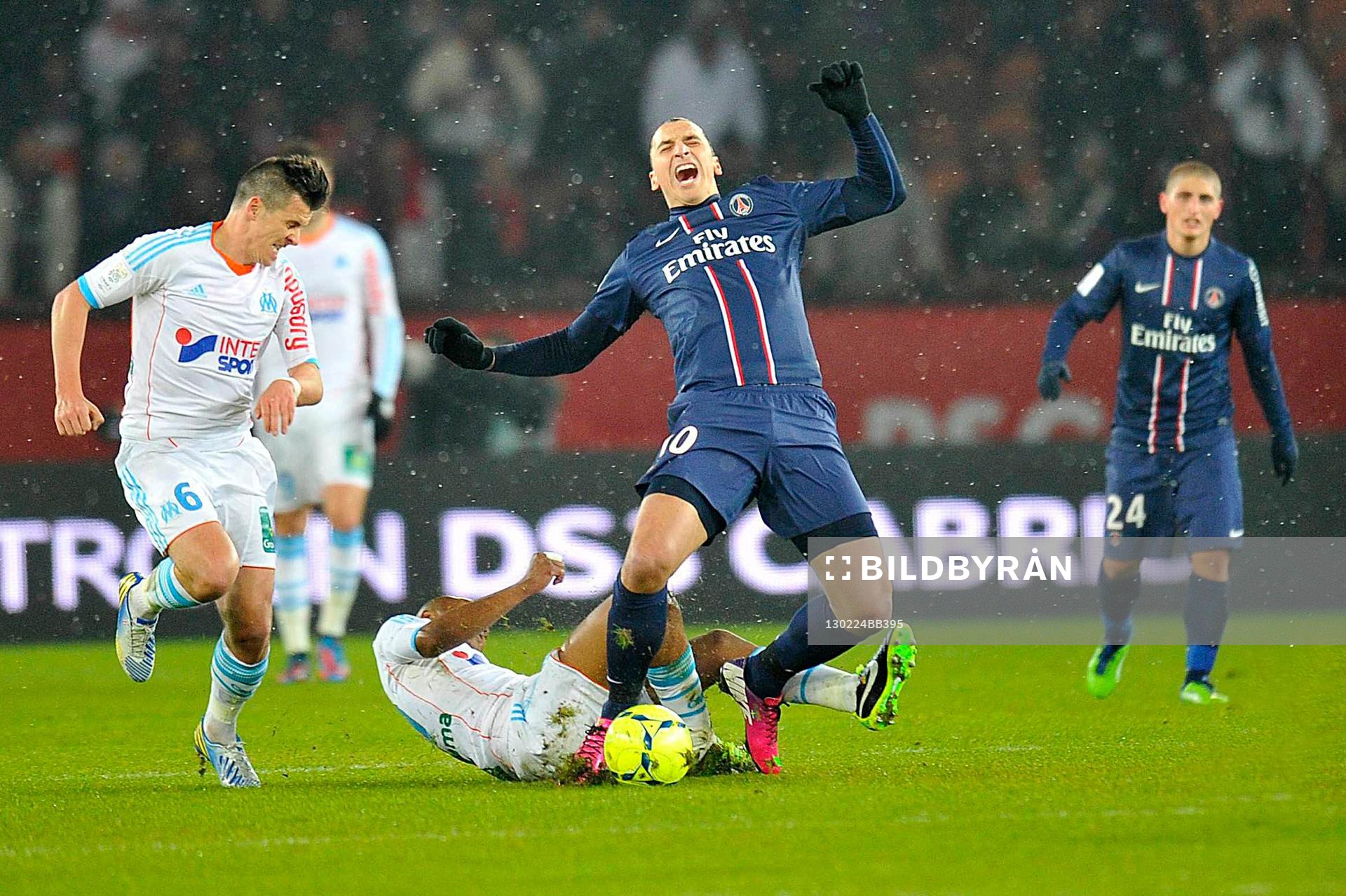 Andre AYEW / Zlatan IBRAHIMOVIC - 24.02.2013 - Paris Saint