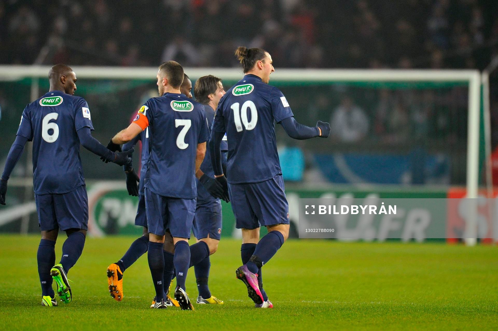 Fotboll, Franska Cupen, Paris SG - Marseille: Joie de Zlatan IBRAHIMOVIC - 27.02.2013 - Paris Saint Germain / Marseille - 1/8Finale Coupe de France