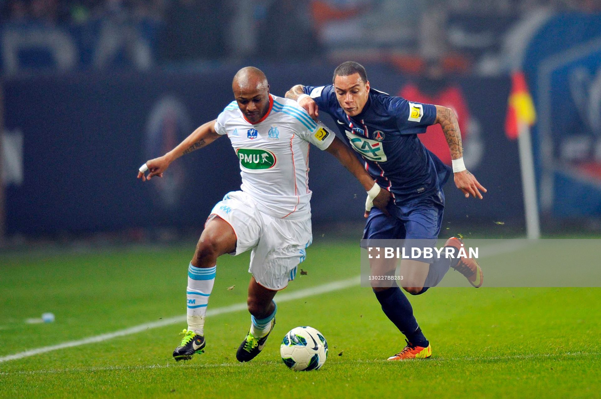 Andre AYEW / Gregory VAN DER WIEL - 27.02.2013 - PSG / OM -