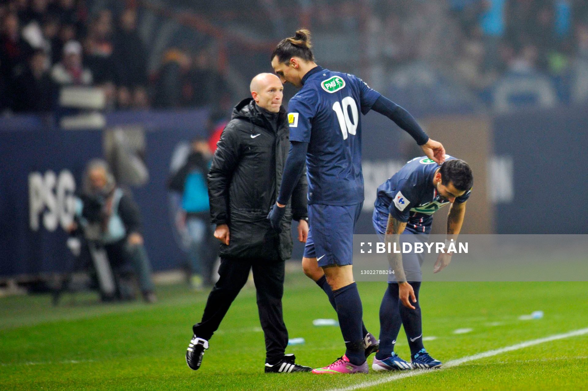 Zlatan IBRAHIMOVIC / Ezequiel LAVEZZI - 27.02.2013 - PSG /