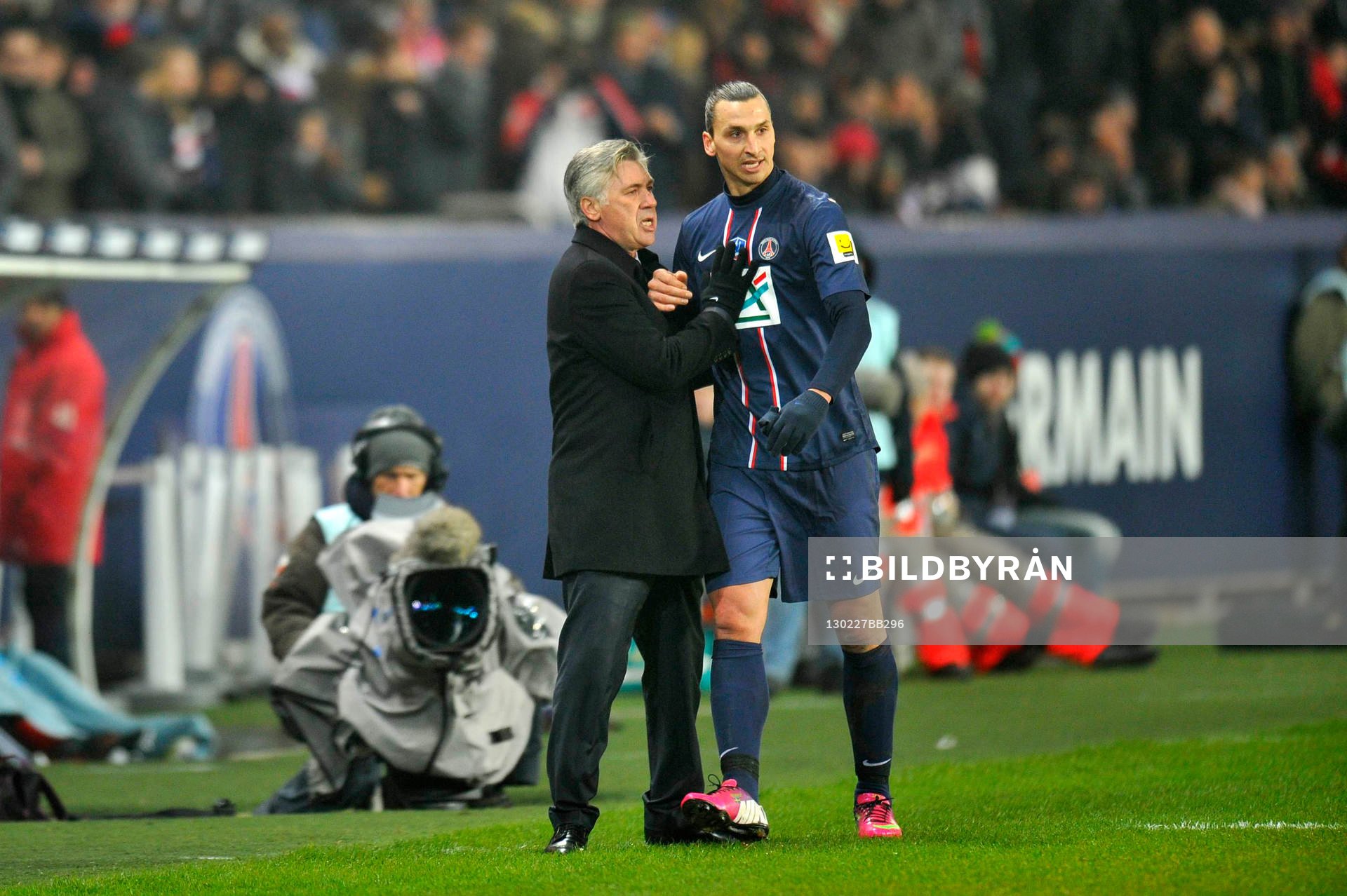 Carlo ANCELOTTI / Zlatan IBRAHIMOVIC  - 27.02.2013 - PSG /