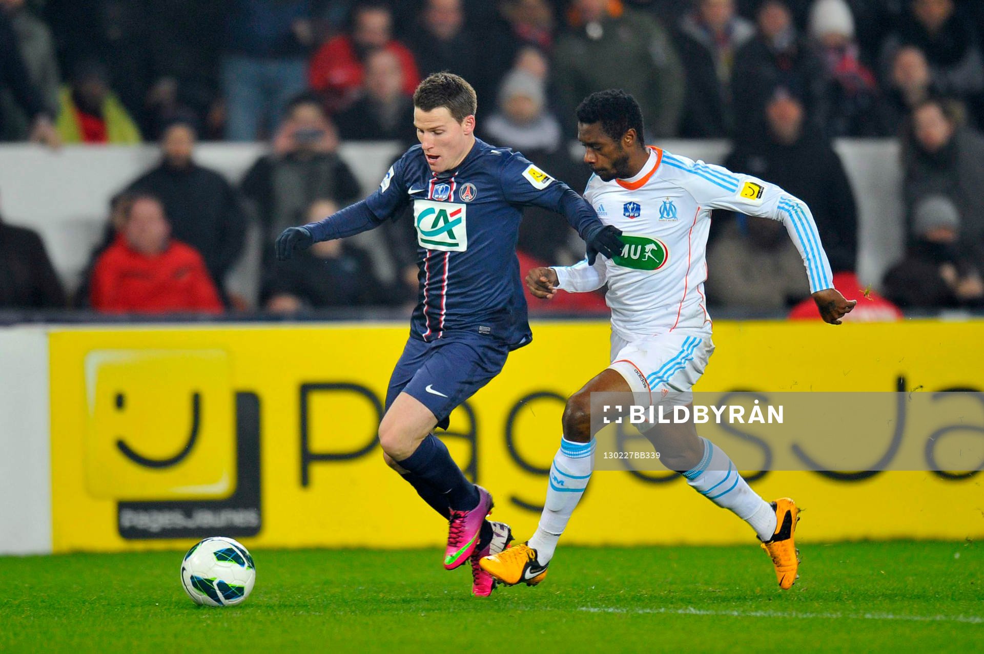 Fotboll, Franska Cupen, Paris SG - Marseille: Kevin GAMEIRO / Nicolas NKOULOU - 27.02.2013 - Paris Saint Germain / Marseille - 1/8Finale Coupe de France