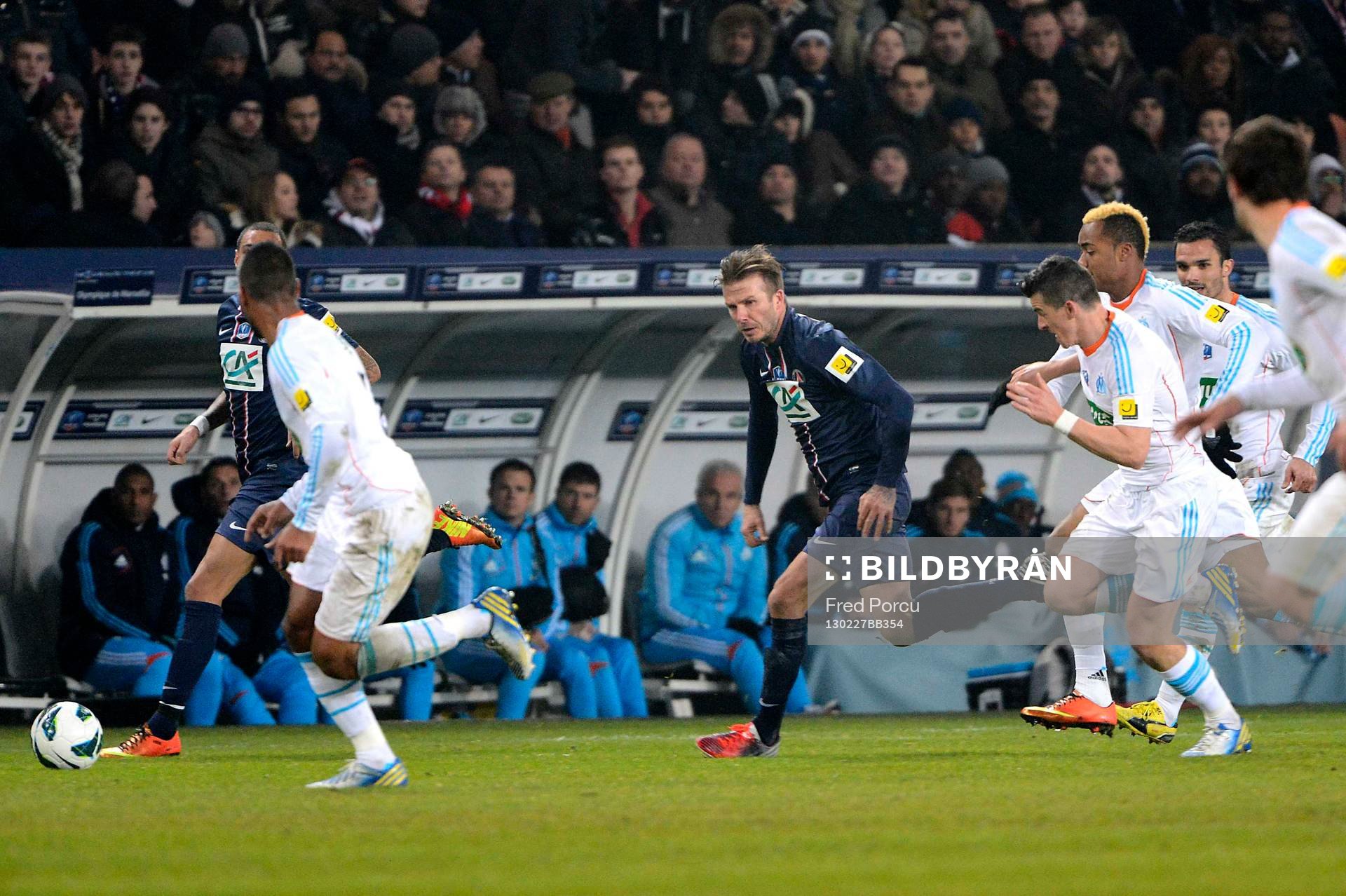  Fotboll, Franska Cupen, Paris SG - Marseille: David BECKHAM - 27.02.2013 - Paris Saint Germain / Marseille - 1/8Finale Coupe de France