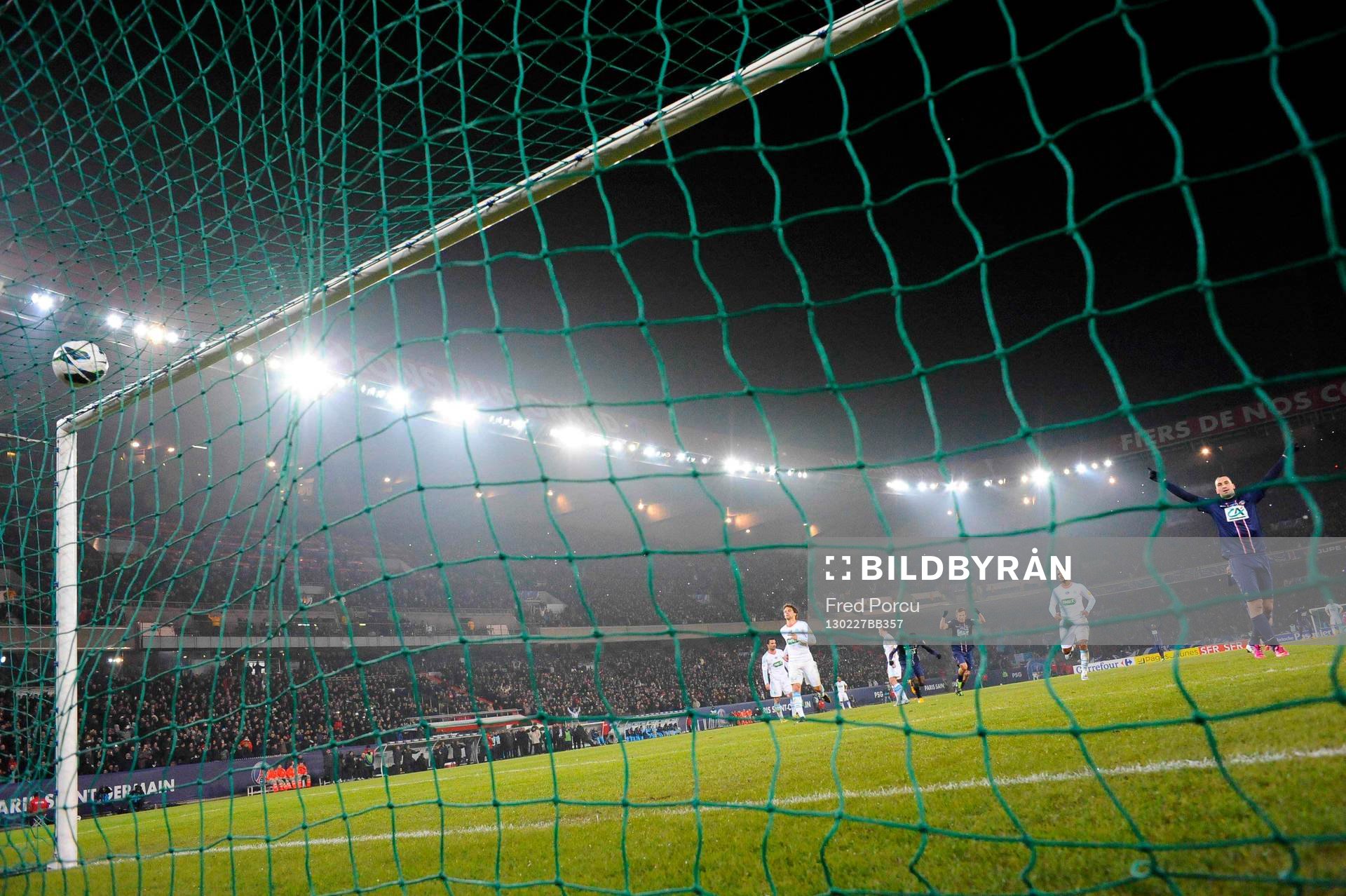Fotboll, Franska Cupen, Paris SG - Marseille: Goal Zlatan IBRAHIMOVIC - 27.02.2013 - Paris Saint Germain / Marseille - 1/8Finale Coupe de France