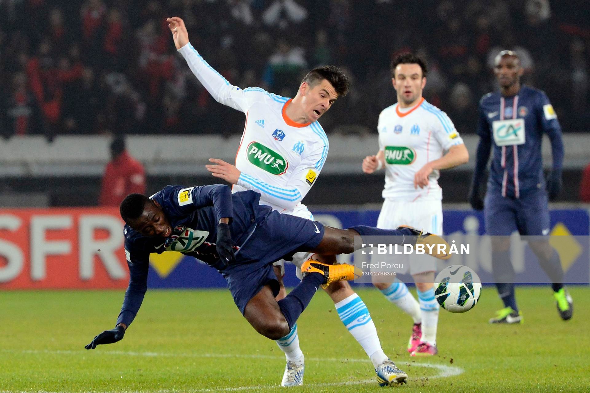 Faute Joey BARTON / Blaise MATUIDI - 27.02.2013 - Paris
