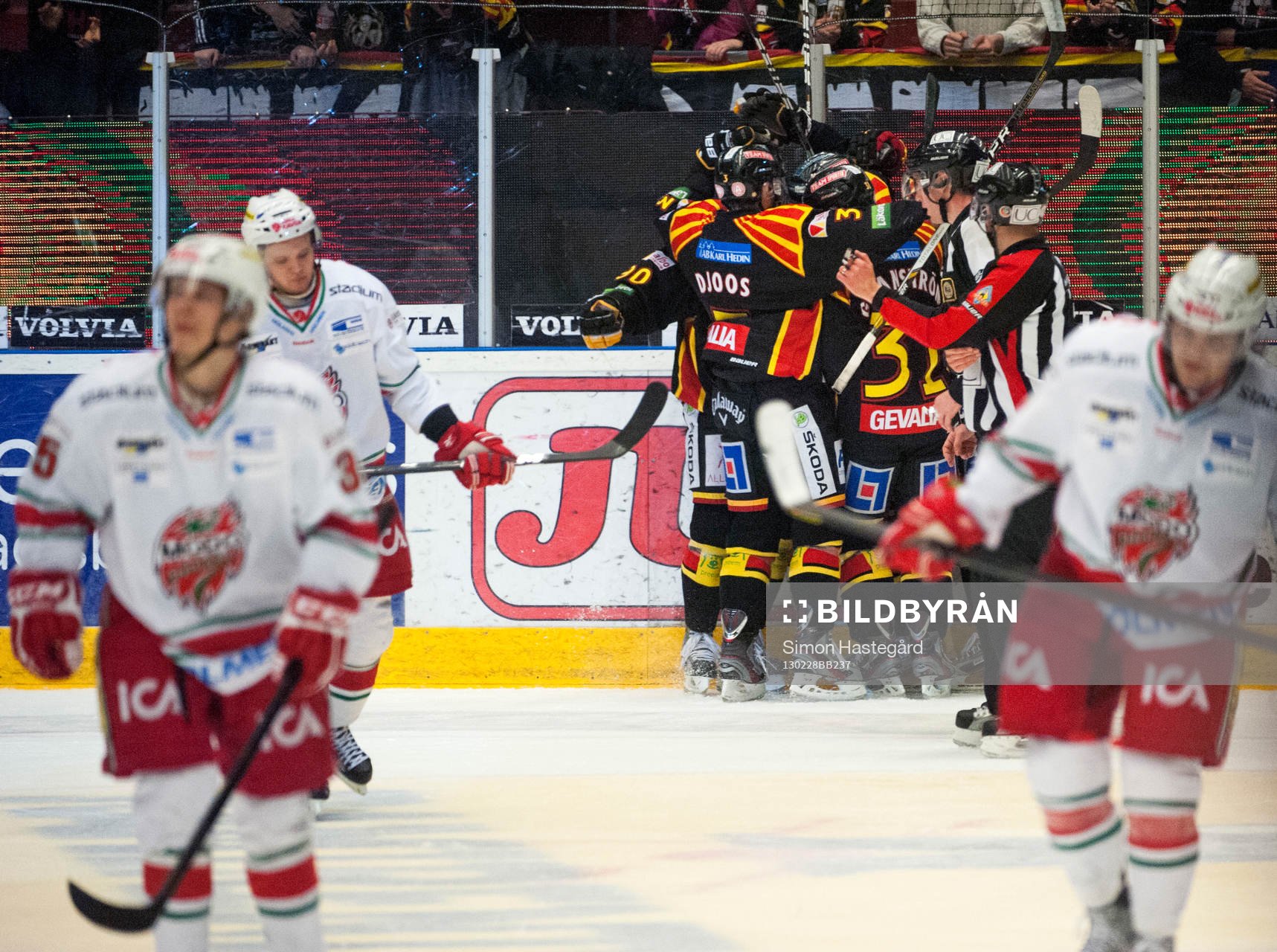 Brynäs-spelarna jublar