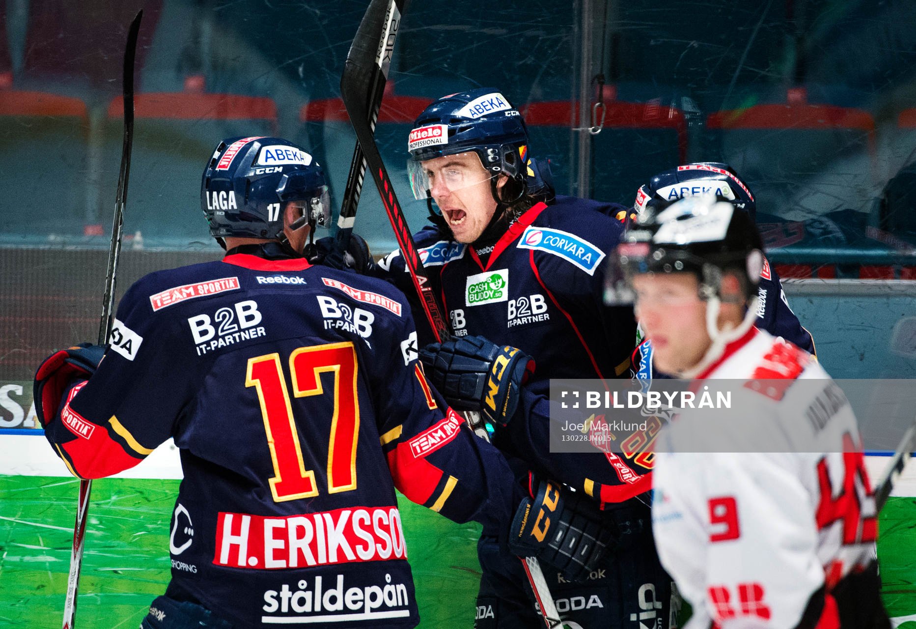 Henrik Eriksson och Elias Granath, Djurgården, jublar