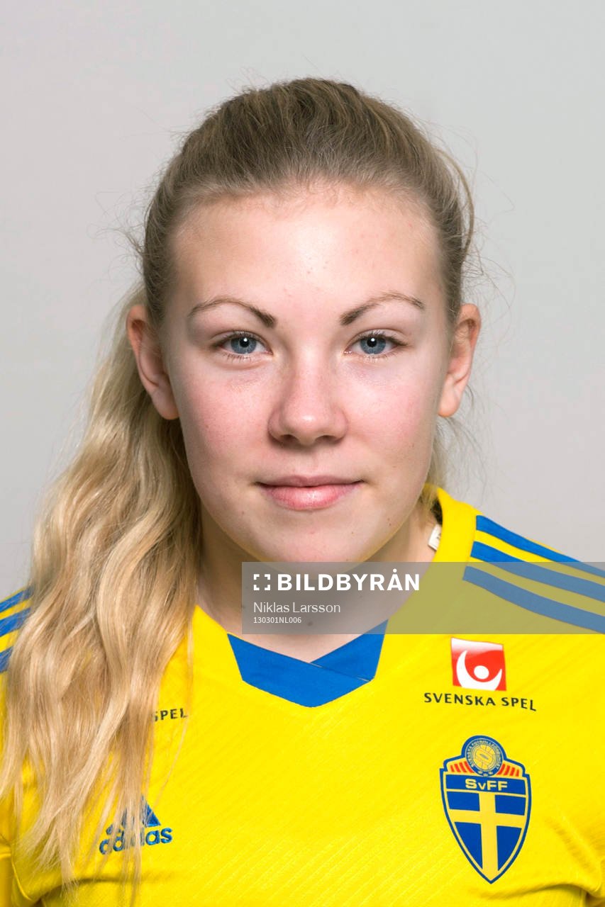 Fotboll, Sverige, dam, F16, Porträtt: Erica Ekelund, Sverige.