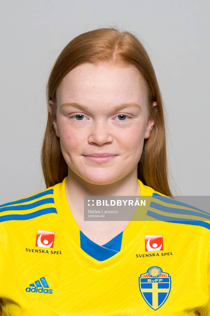 Fotboll, Sverige, dam, F16, Porträtt: Elise Abrahamsson, Sverige.