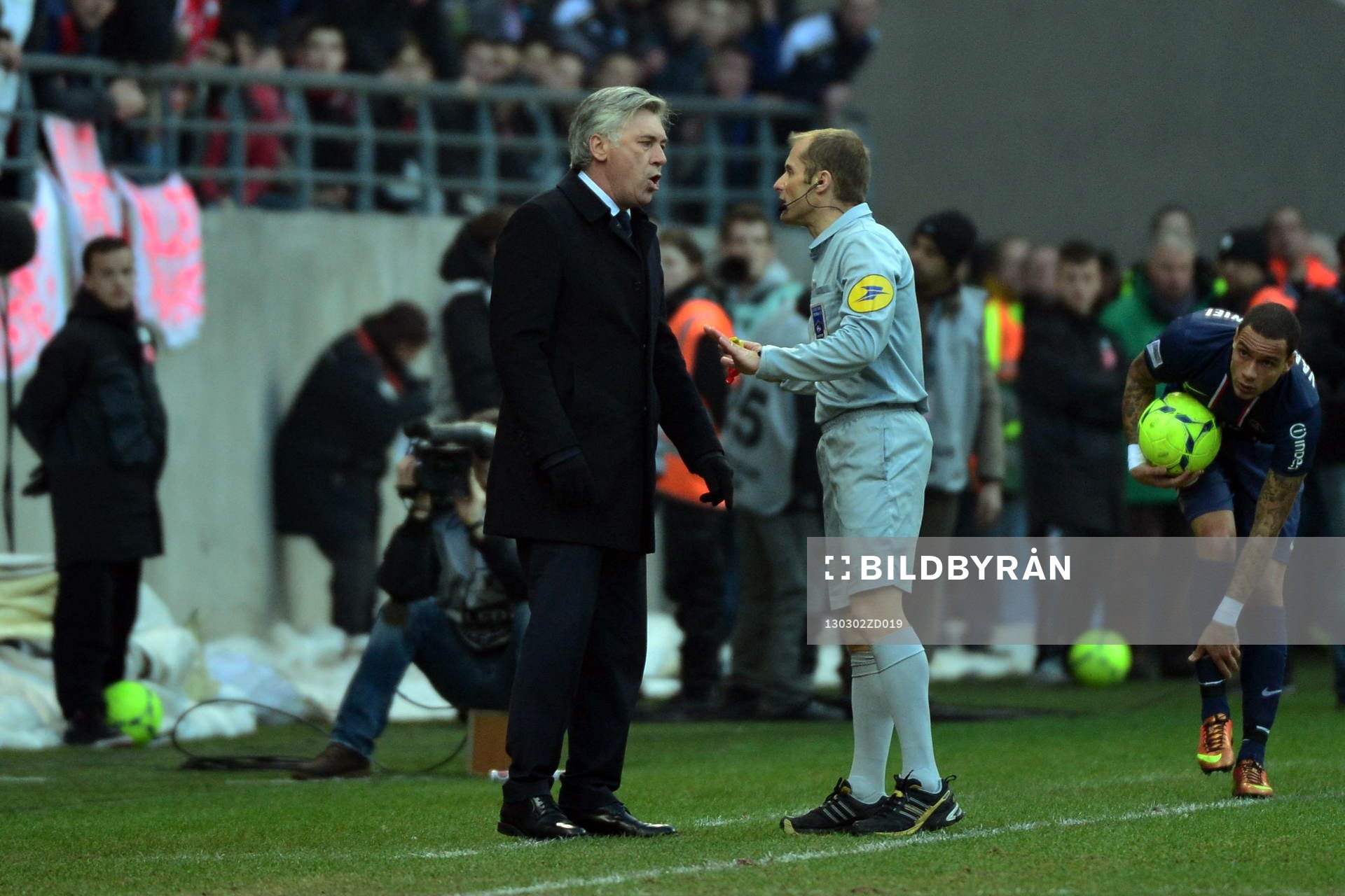 Carlo ANCELOTTI / Philippe KALT - 02.03.2013 - Reims / PSG