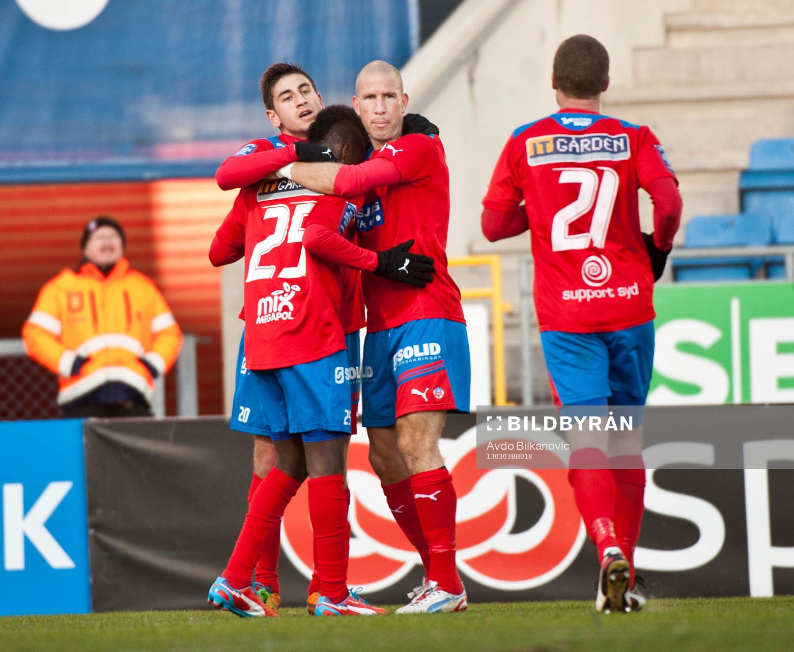 Fotboll, Svenska cupen, Helsingborg - Assyriska: Alejandro Bedoya, Helsingborg , jubel