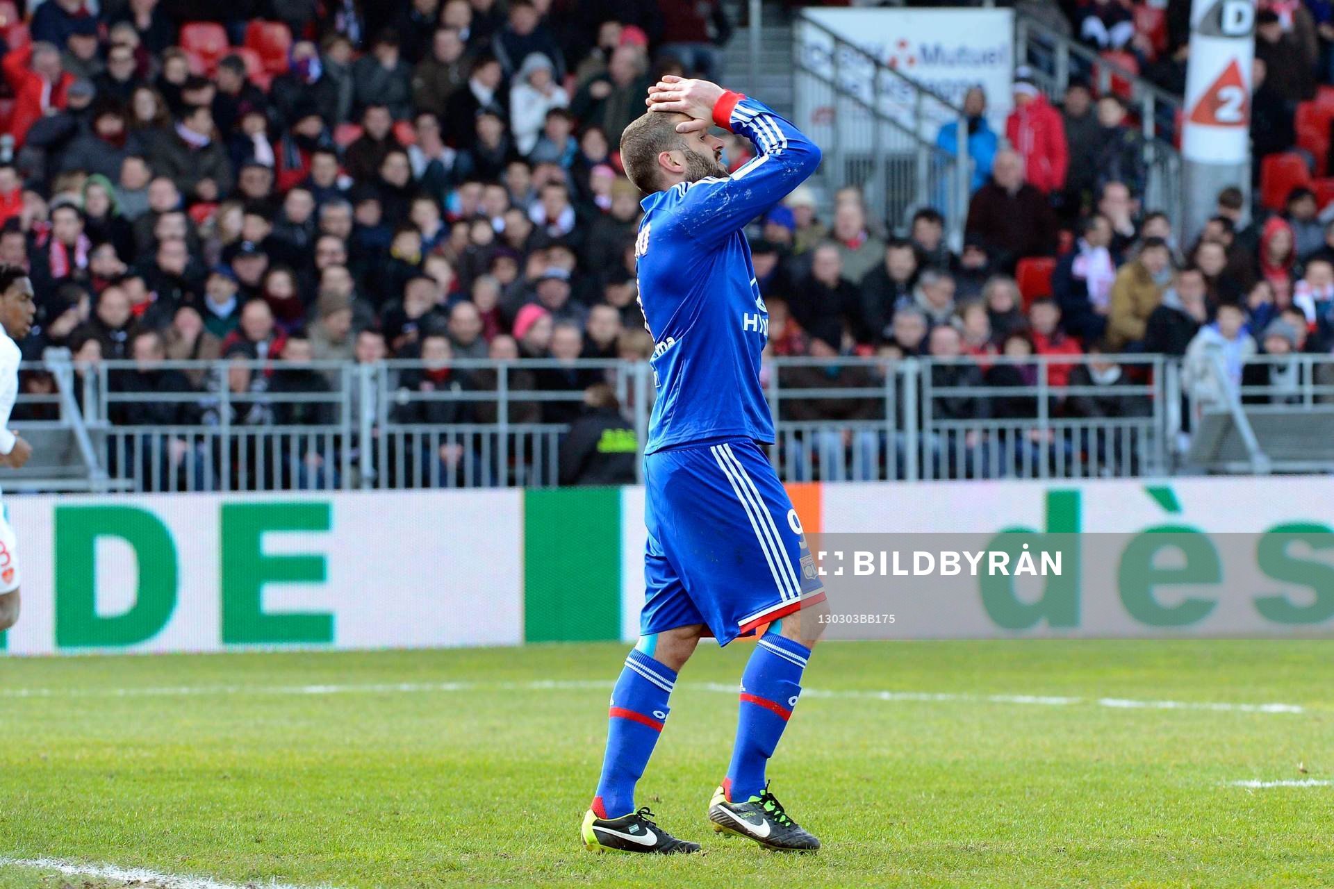 Deception Lisandro LOPEZ - 03.03.2013 - Brest / Lyon -
