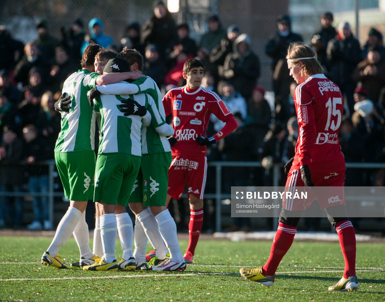 Hammarby-spelarna jublar
