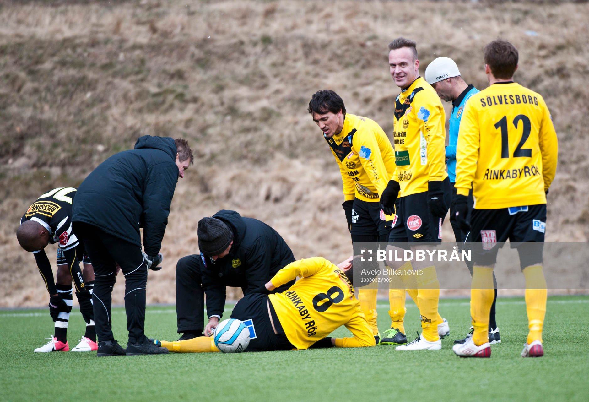 Haris Radetinac, Mjällby, fälldes av Andreas Dahl,