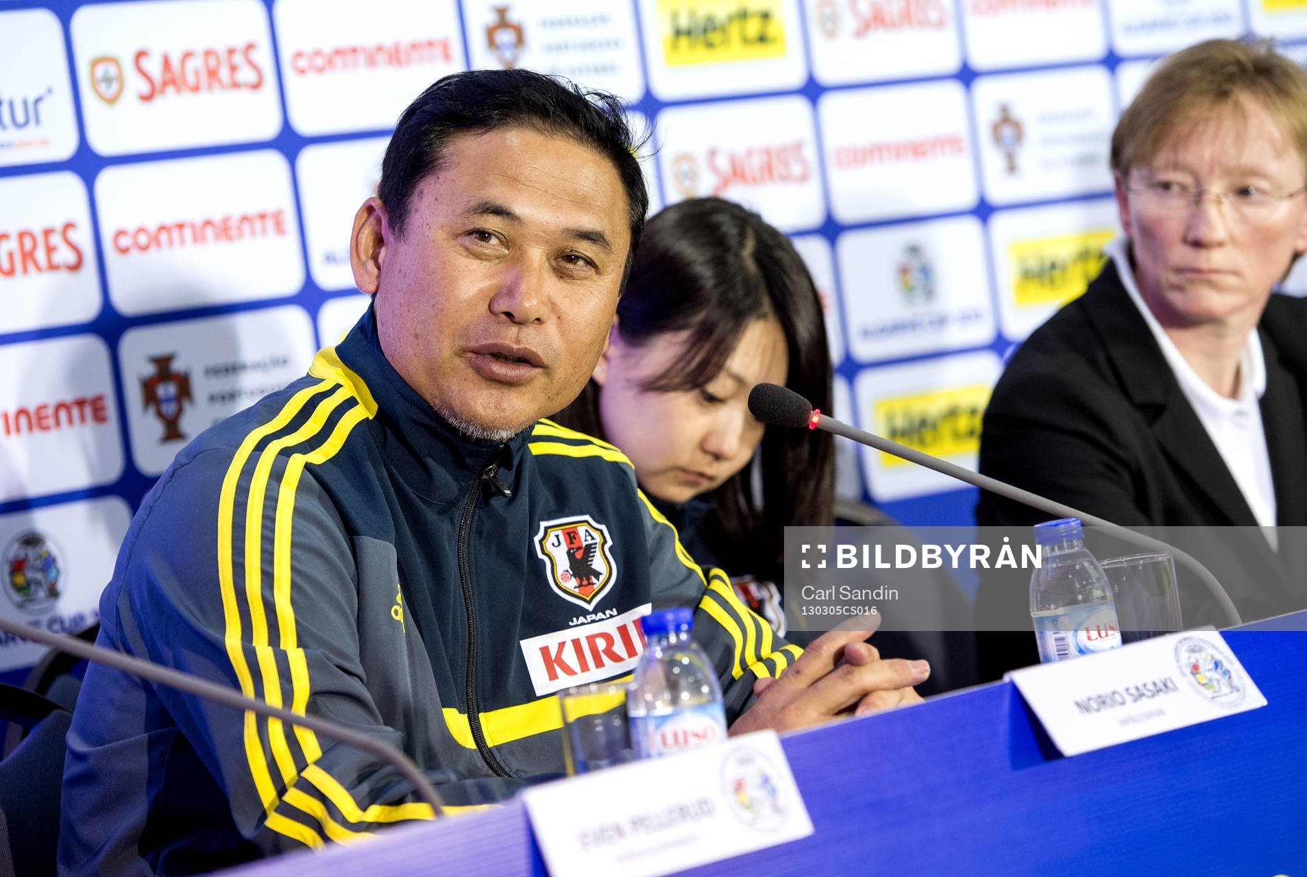 Fotboll, Damlandslaget, Algarve Cup, Presskonferens: Norio Sasaki, förbundskapten, Japan.