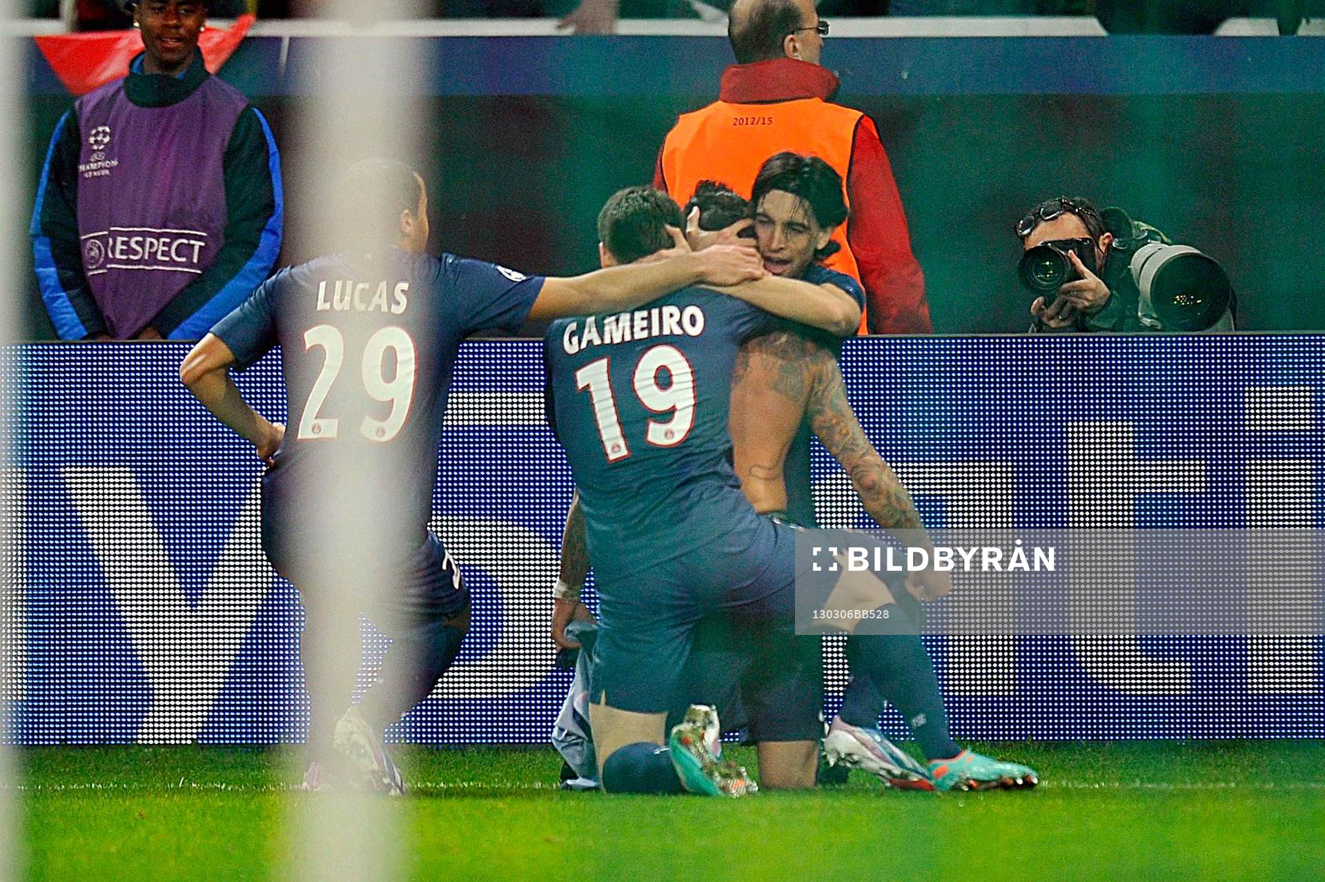 Joie PSG - Ezequiel LAVEZZI - 06.03.2013 - Paris Saint