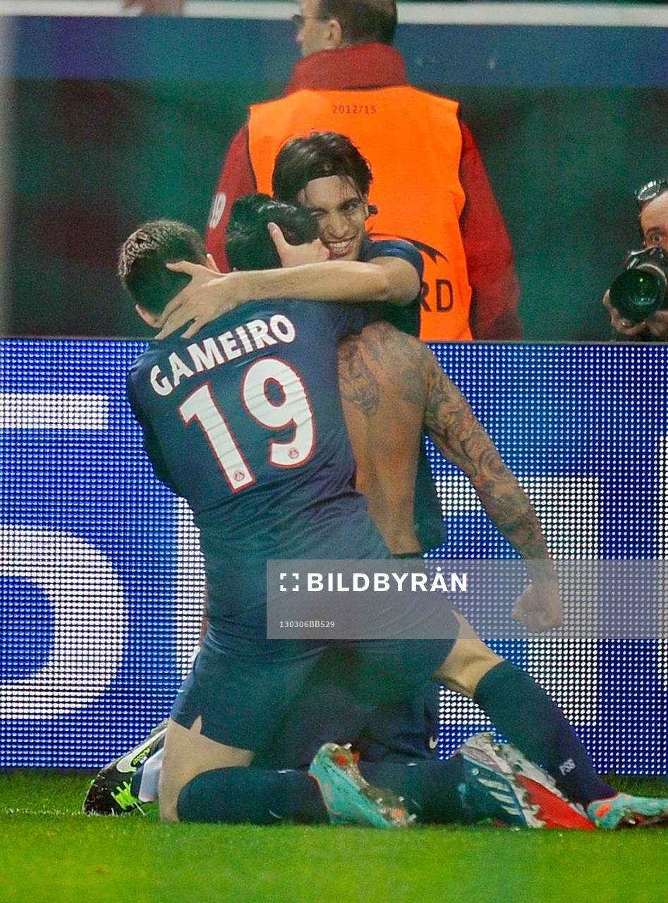 Joie PSG - Ezequiel LAVEZZI - 06.03.2013 - Paris Saint