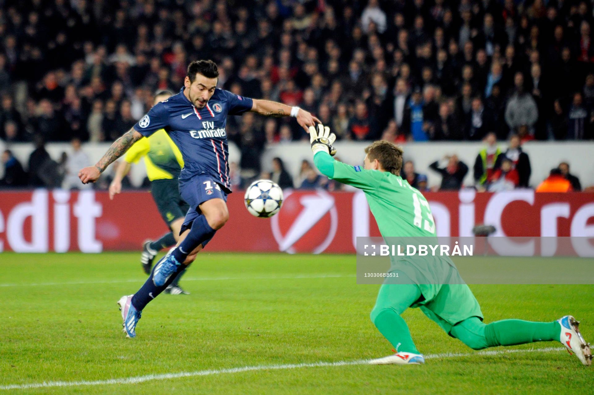 But de Ezequiel LAVEZZI - 06.03.2013 - Paris Saint Germain