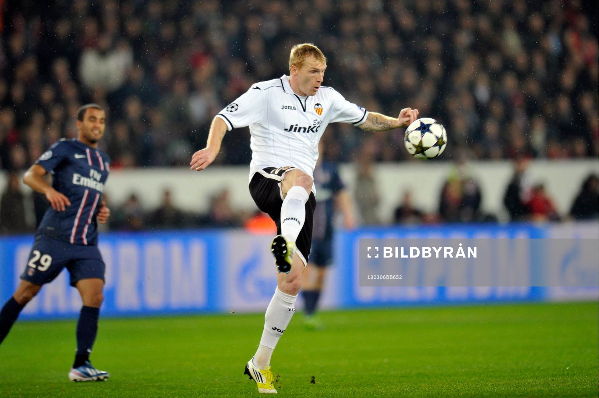  Fotboll, Champions League, PSG - Valencia: Jeremy Mathieu  - 06.03.2013 - Paris Saint Germain / Valence - 1/8Finale retour Champions League