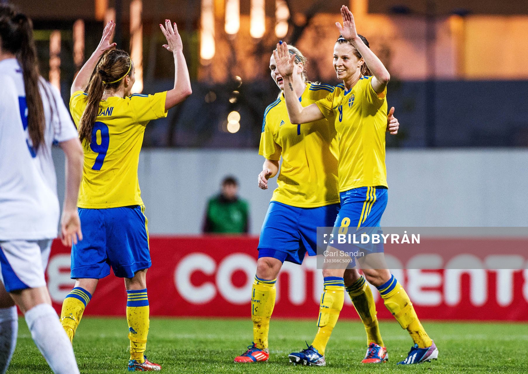 Lotta Schelin, Sverige, firar