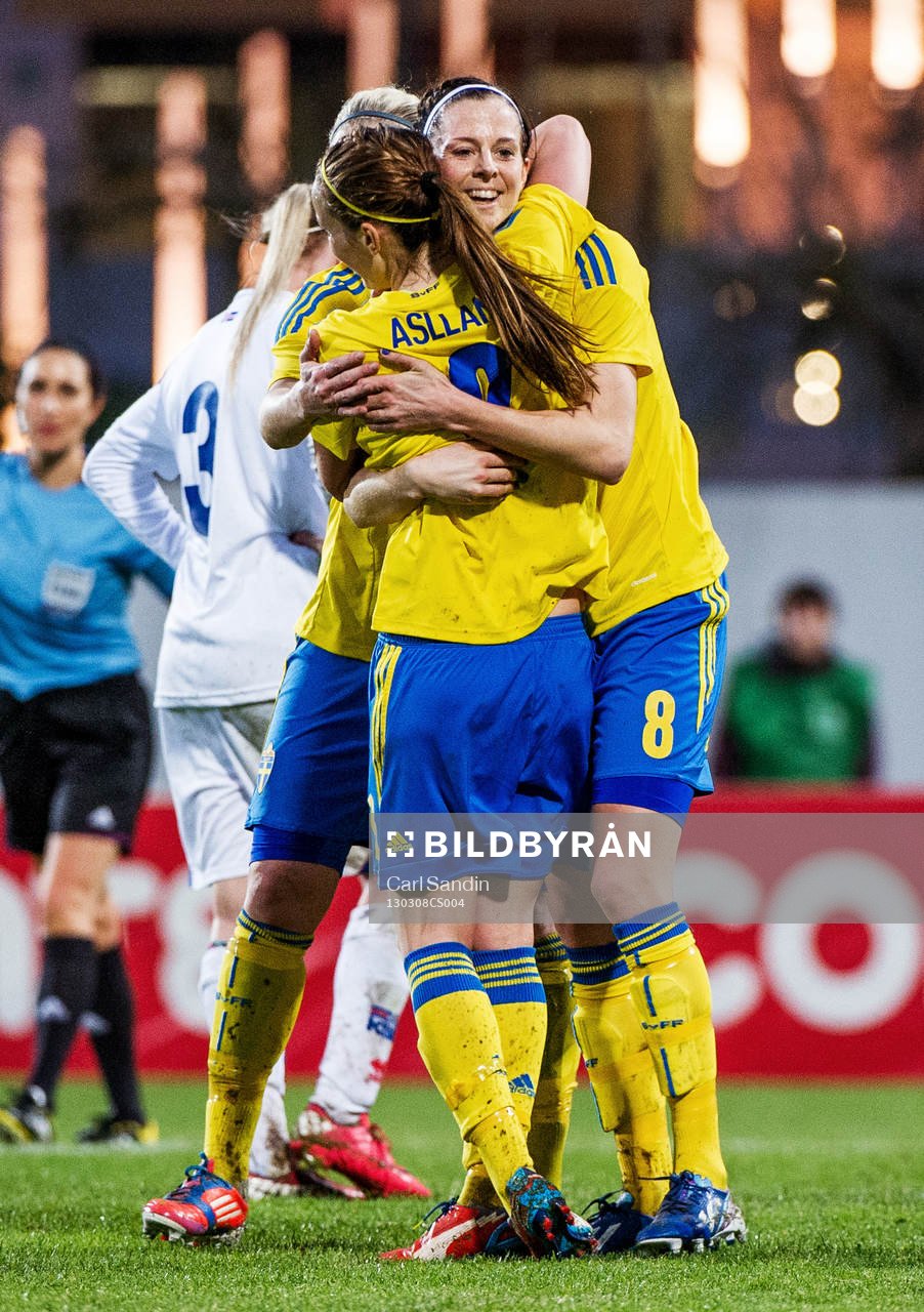 Lotta Schelin, Sverige, firar
