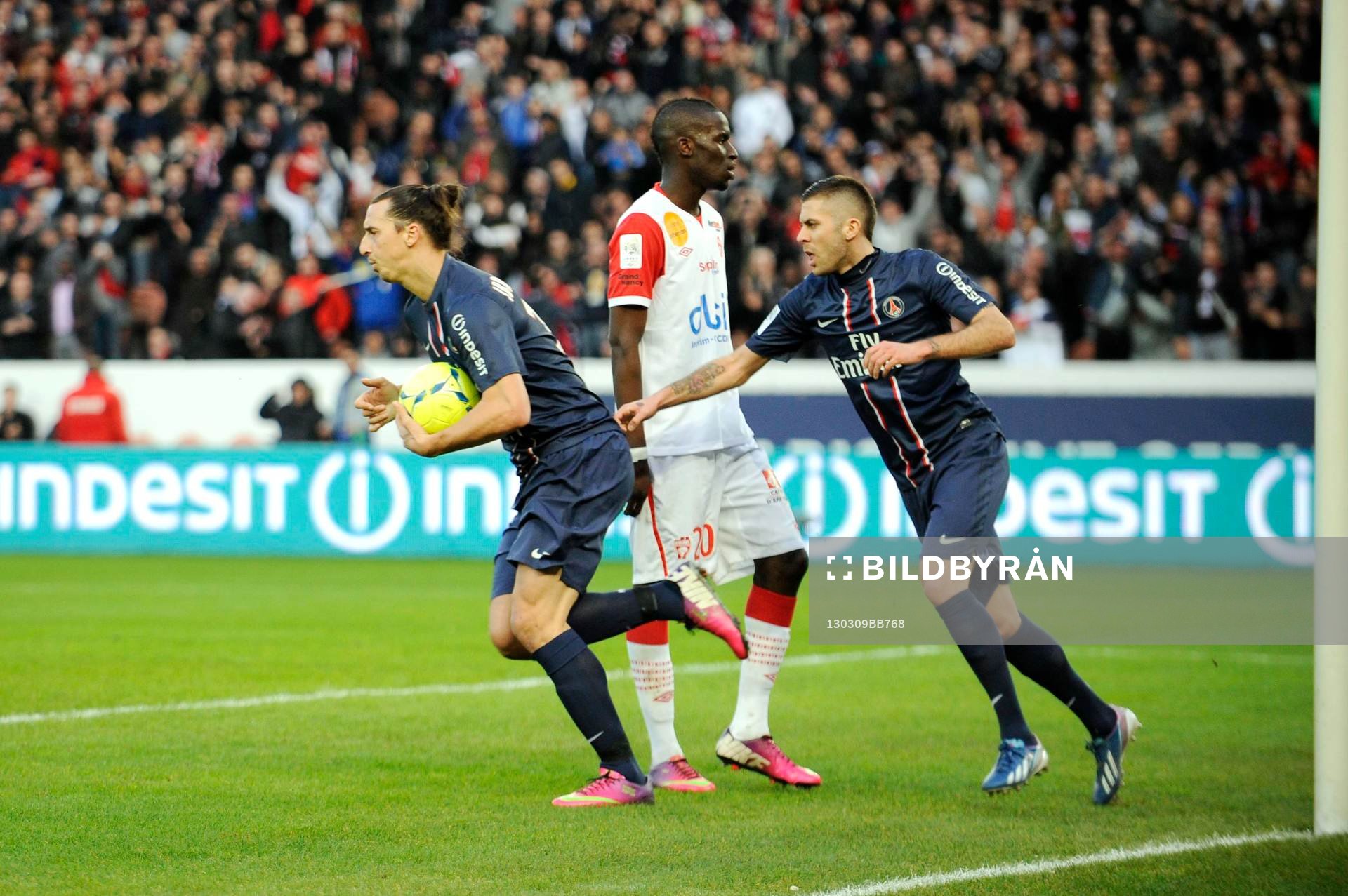 Joie de Zlatan IBRAHIMOVIC / Jeremy MENEZ - 09.03.2013 -