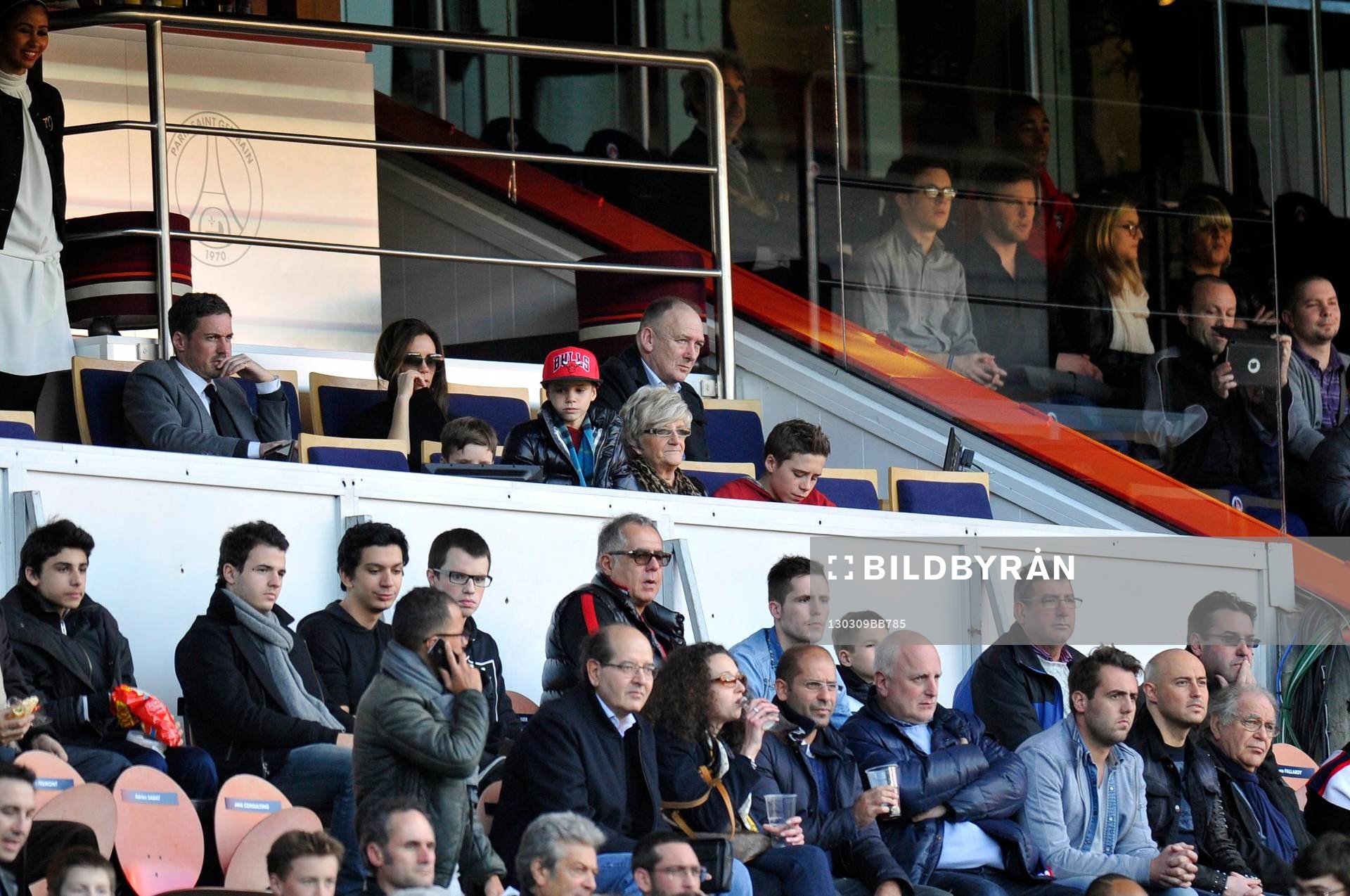  Fotboll, Paris Saint Germain - Nancy: Famille Beckham - Victoria - 09.03.2013 - Paris Saint Germain / Nancy - 28e journee de Ligue 1