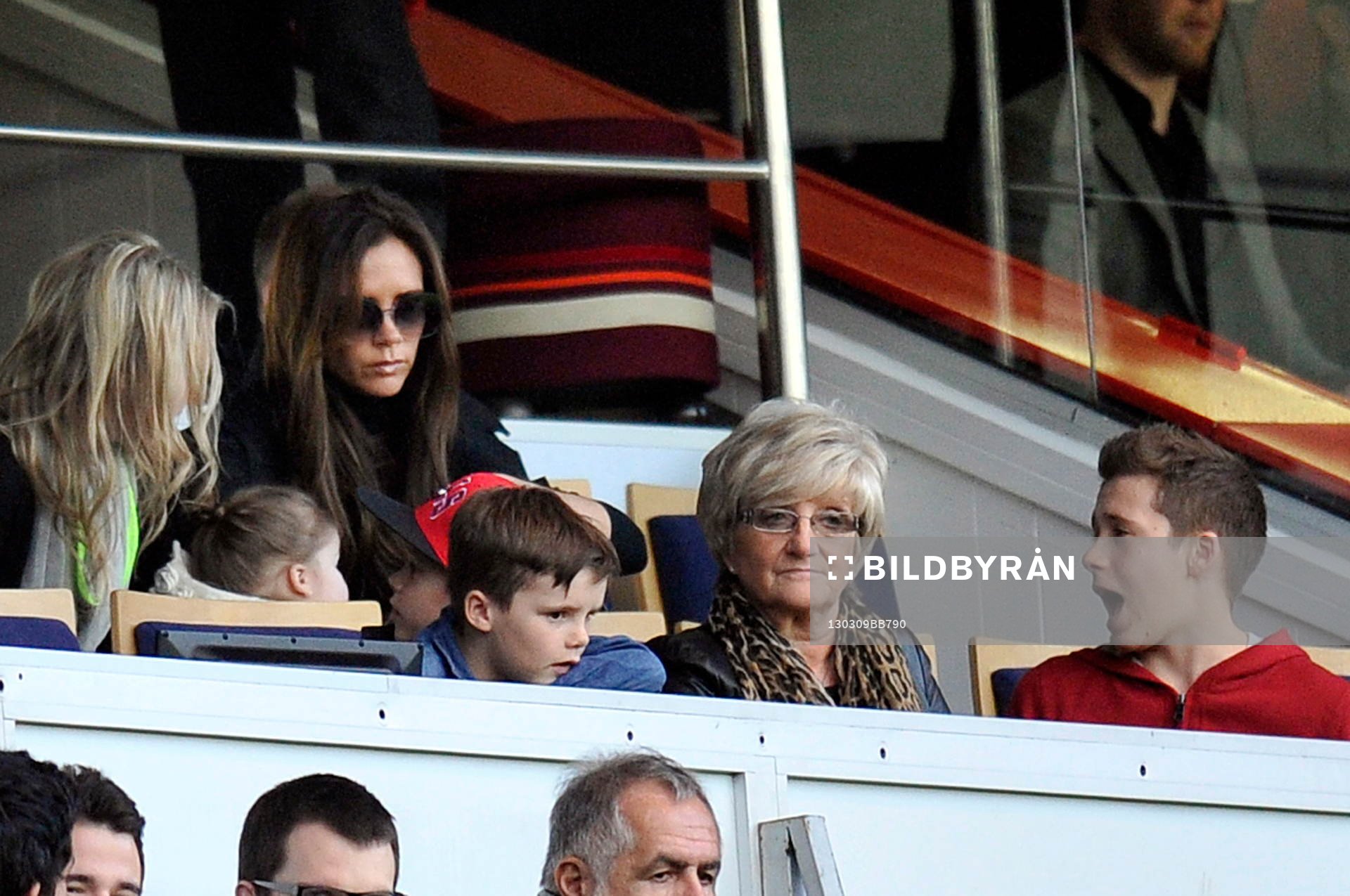  Fotboll, Paris Saint Germain - Nancy: Famille Beckham - Victoria - 09.03.2013 - Paris Saint Germain / Nancy - 28e journee de Ligue 1