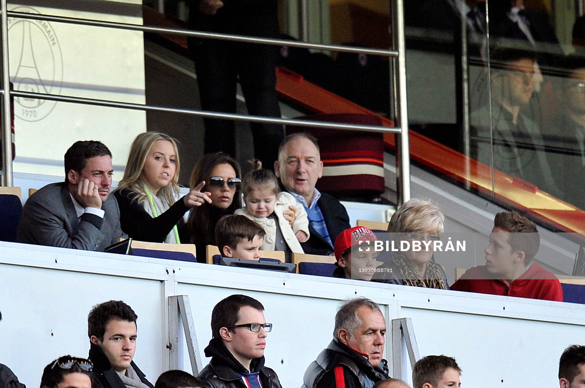  Fotboll, Paris Saint Germain - Nancy: Famille Beckham - Victoria - 09.03.2013 - Paris Saint Germain / Nancy - 28e journee de Ligue 1