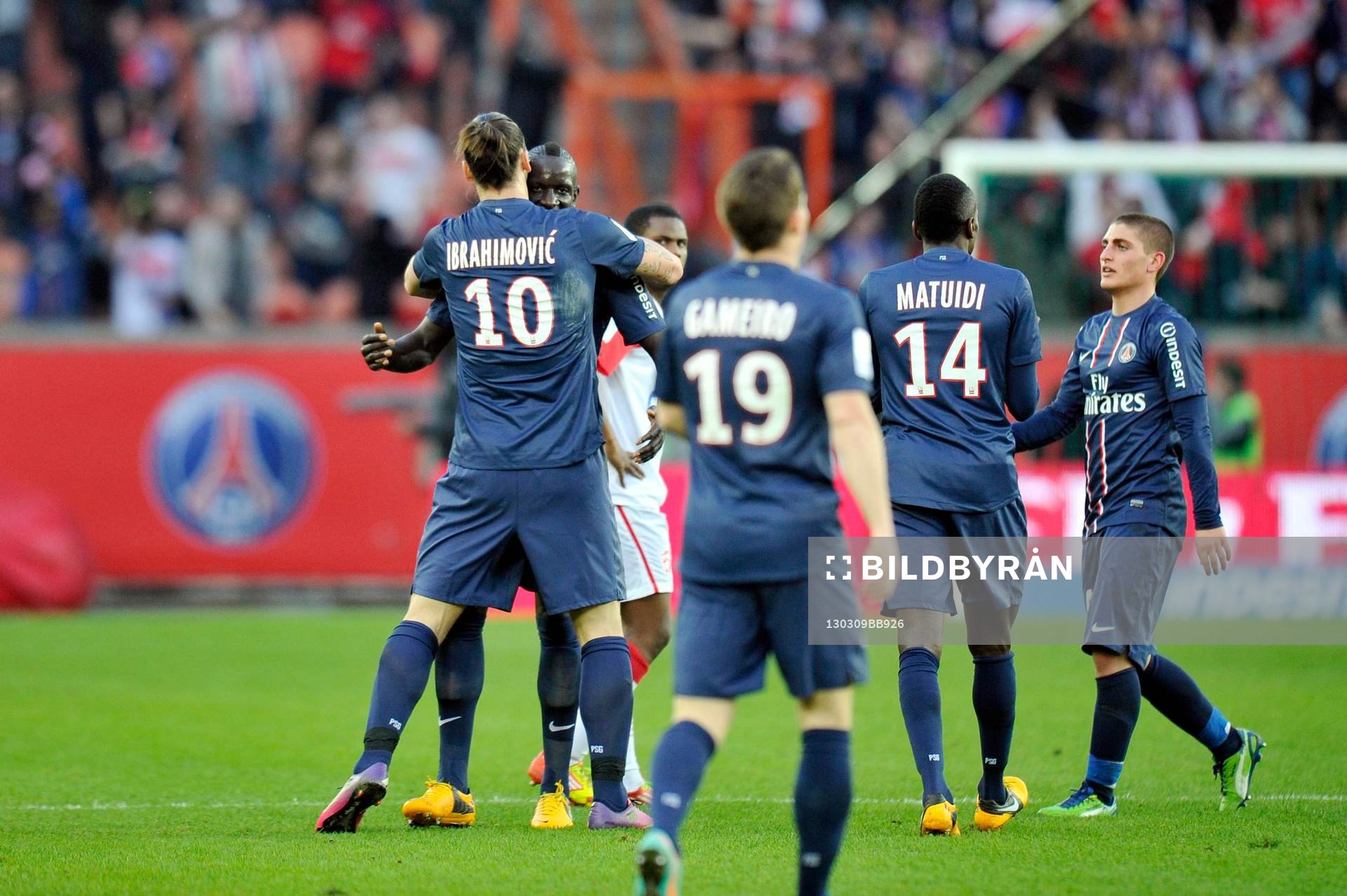 Joie de Zlatan IBRAHIMOVIC / Mamadou SAKHO - 09.03.2013 -