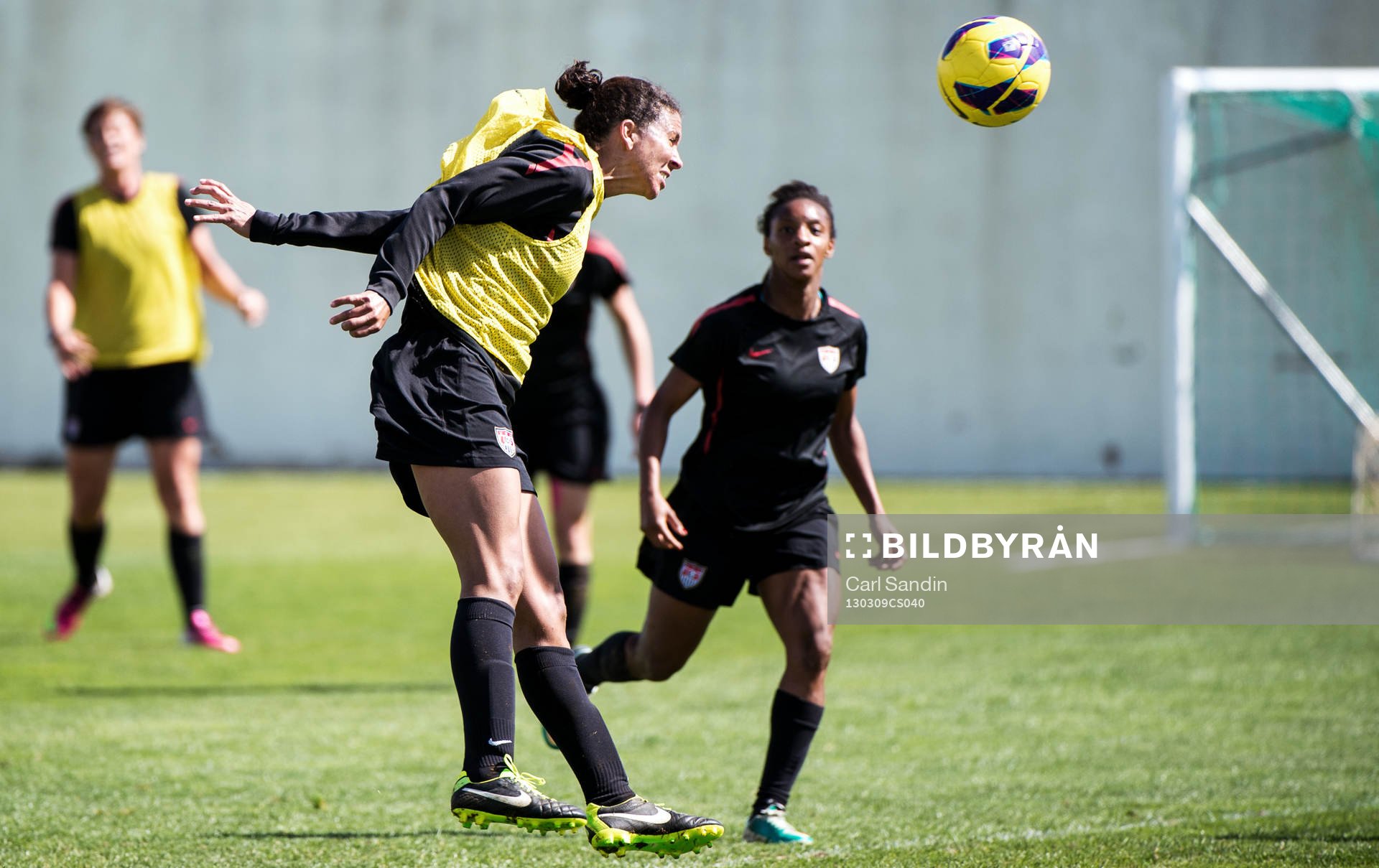 Fotboll, Dam, Algarve Cup, USA, Träning: Shannon Boxx, USA, nickar mål.