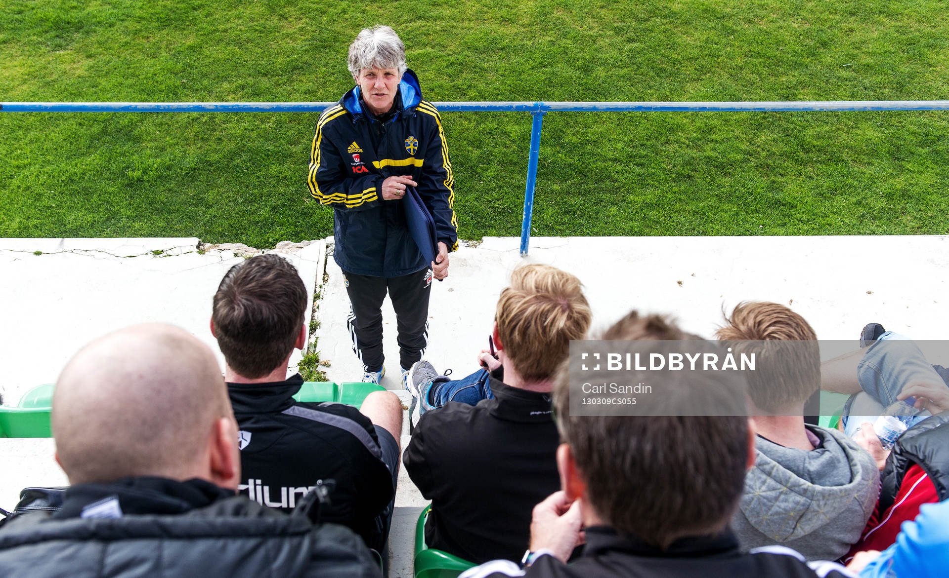 Pia Sundhage, förbundskapten, Sverige, håller föredrag