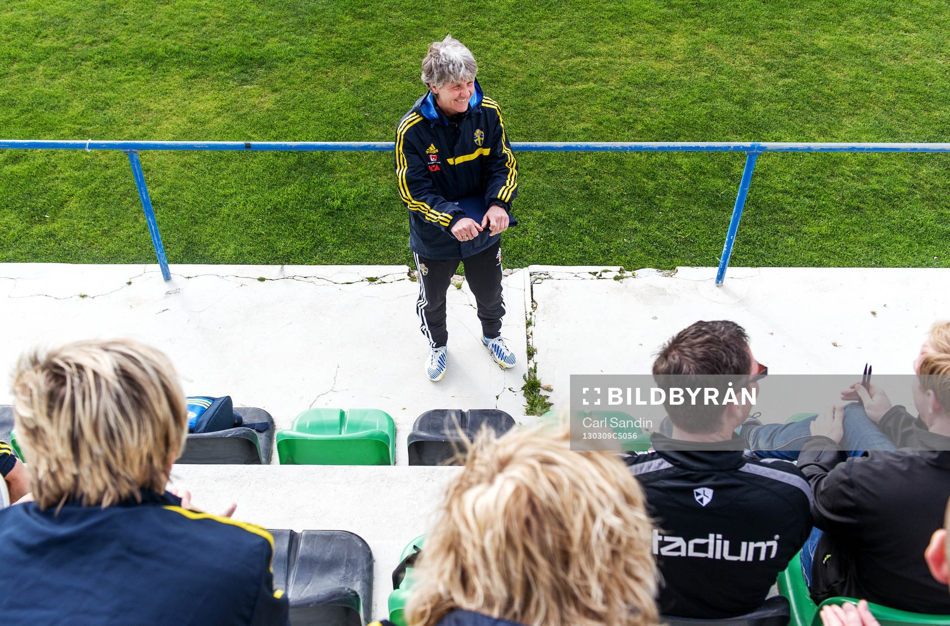 Pia Sundhage, förbundskapten, Sverige, håller föredrag