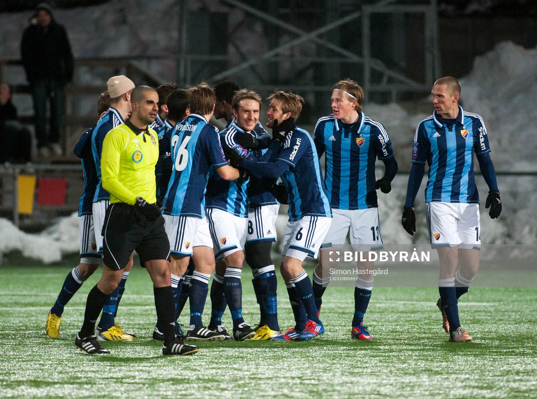Djurgården-spelarna jublar
