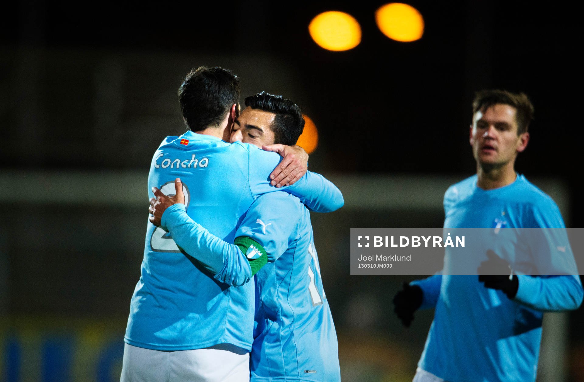 Matias Concha och Jiloan Hamad, Malmö FF, jublar