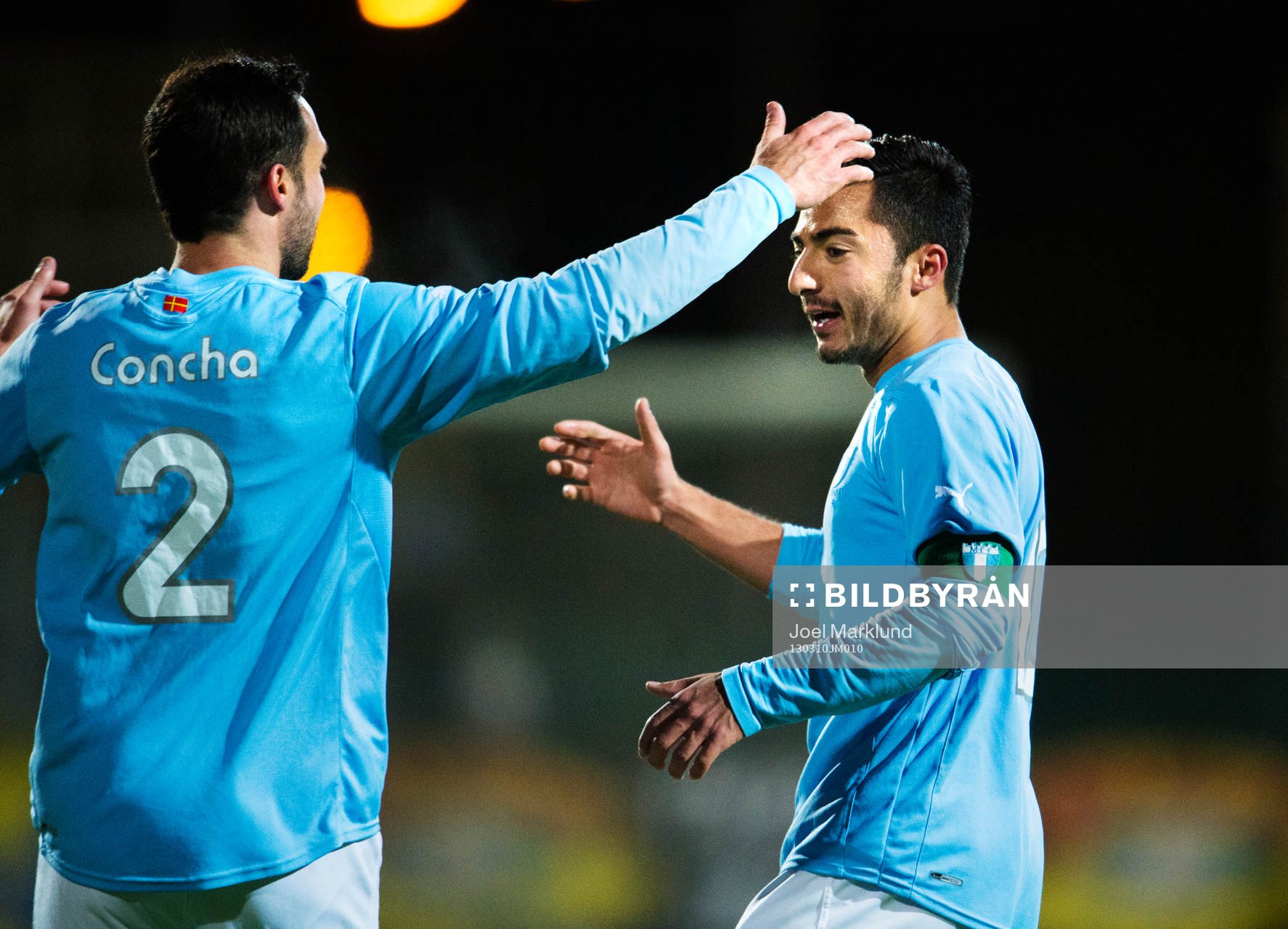 Matias Concha och Jiloan Hamad, Malmö FF, jublar