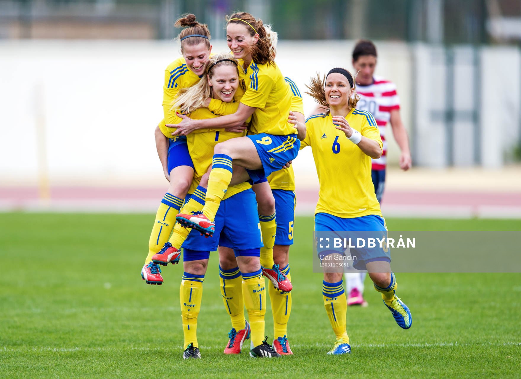 Emma Berglund, Lisa Dahlkvist, Kosovare Asllani och Sara