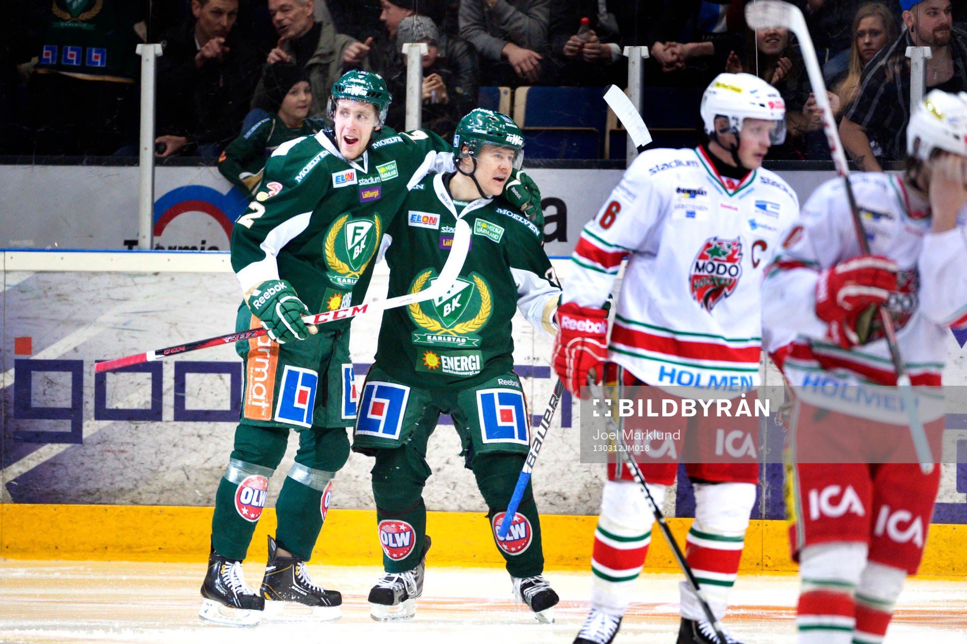 Per Åslund, Mikael Johansson, Färjestad jublar