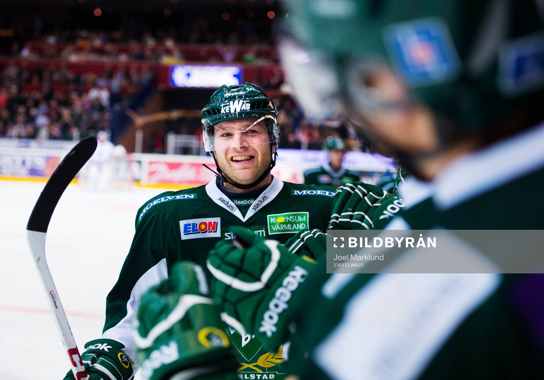 Marius Holtet, Färjestad, jublar