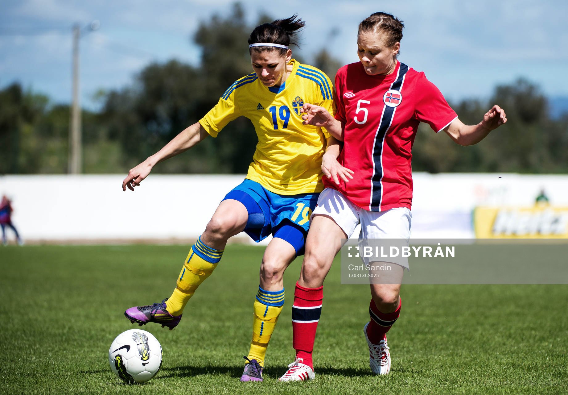 Närkamp mellan Susanne Moberg, Sverige, och Toril Hetland