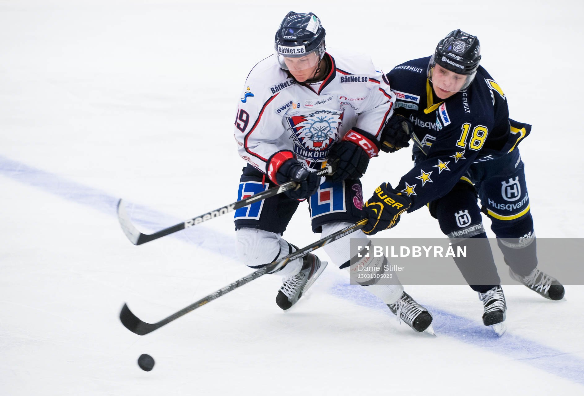 Patrik Zackrisson, Linköping, och Jesper Fasth, HV71