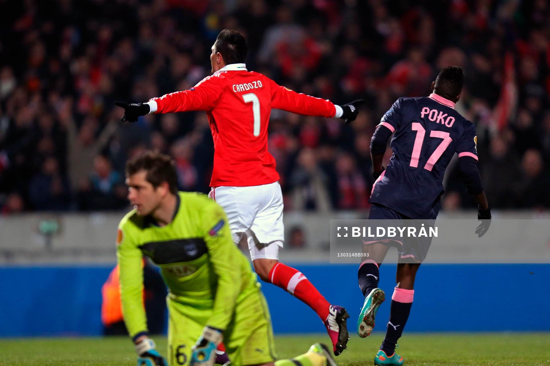Oscar Cardozo    - 14.03.2013 - Bordeaux / Benfica - 1/8