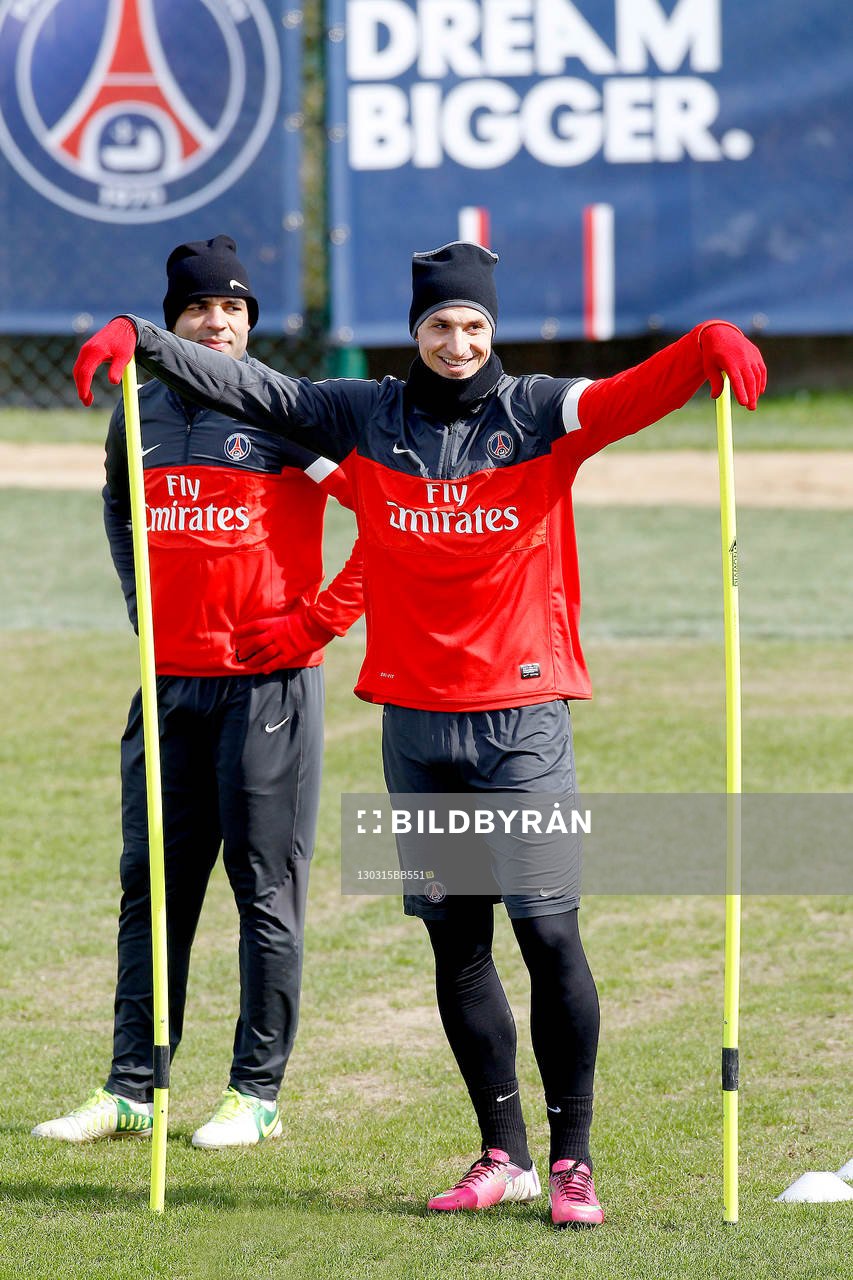 ALEX / ZLATAN IBRAHIMOVIC - 15.03.2013 - Entrainement du