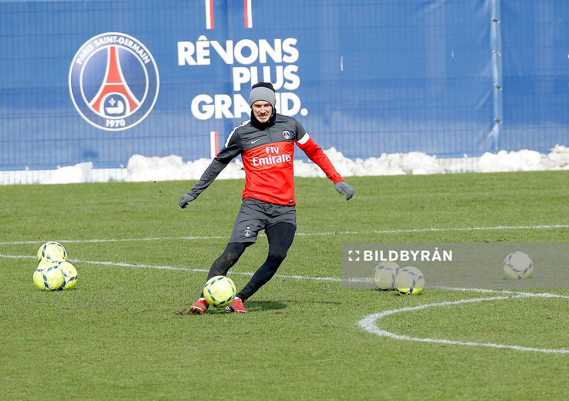 DAVID BECKHAM - 15.03.2013 - Entrainement du Paris Saint
